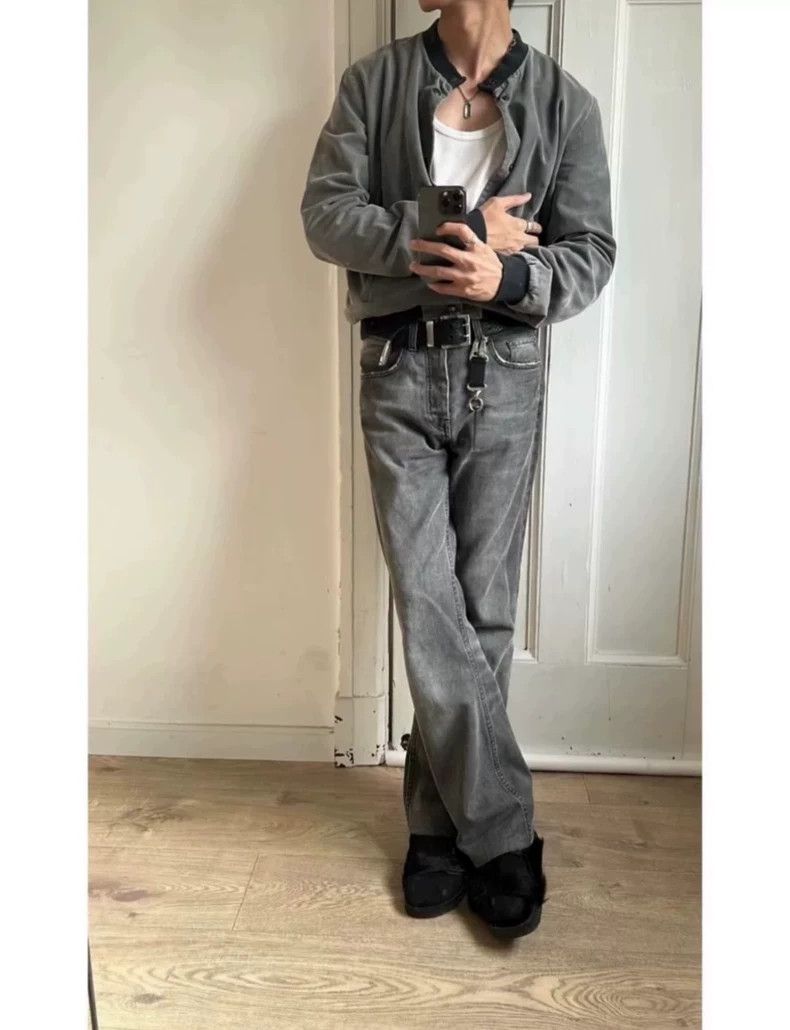 Helmut Lang HELMUT LANG Gray straight jeans Size US 27 - 1 Thumbnail