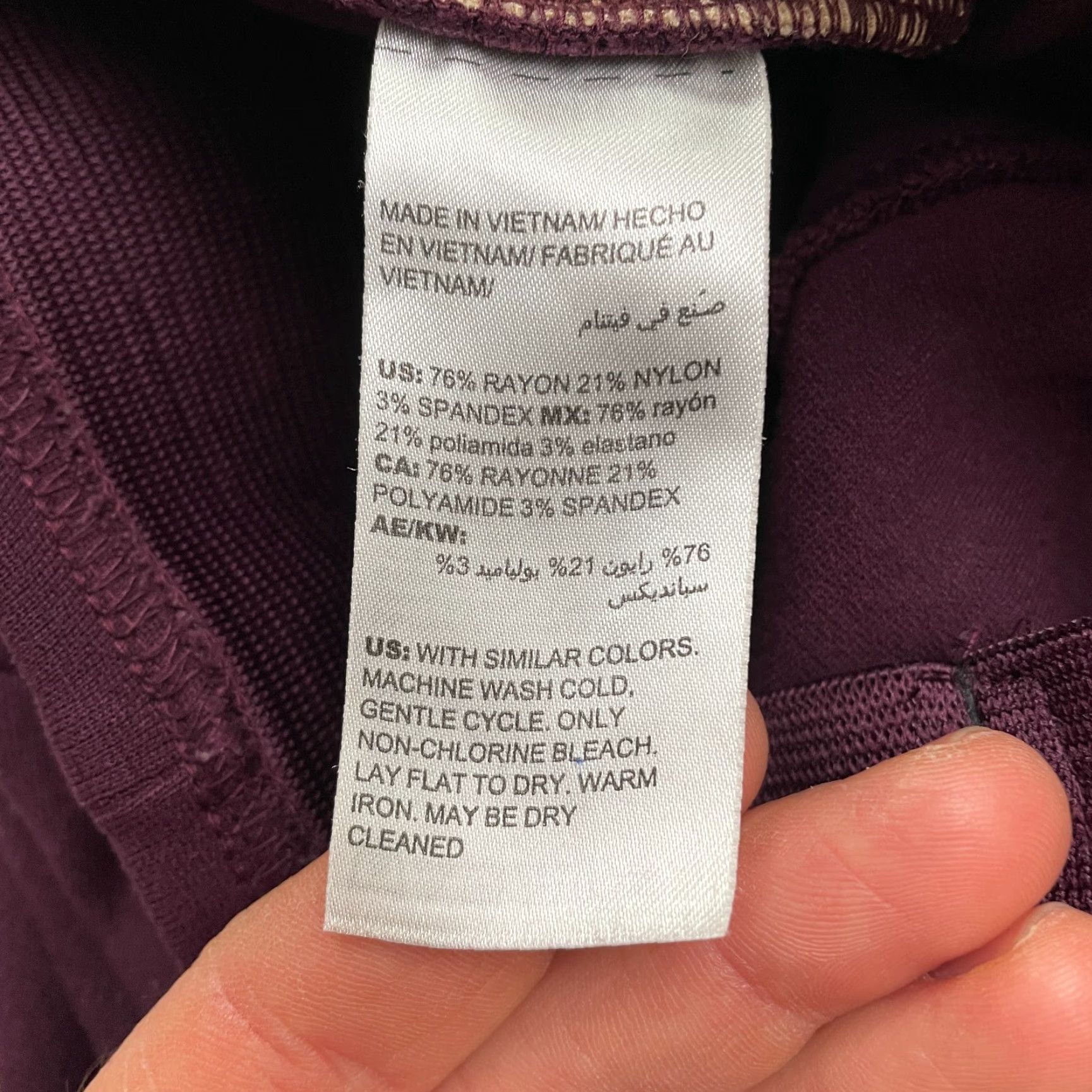 Vintage Chico's Pull On Stretch Cropped Pants 10P Purple Mid Rise 32x23 Casual Womens Size 32" / US 10 / IT 46 - 7 Thumbnail