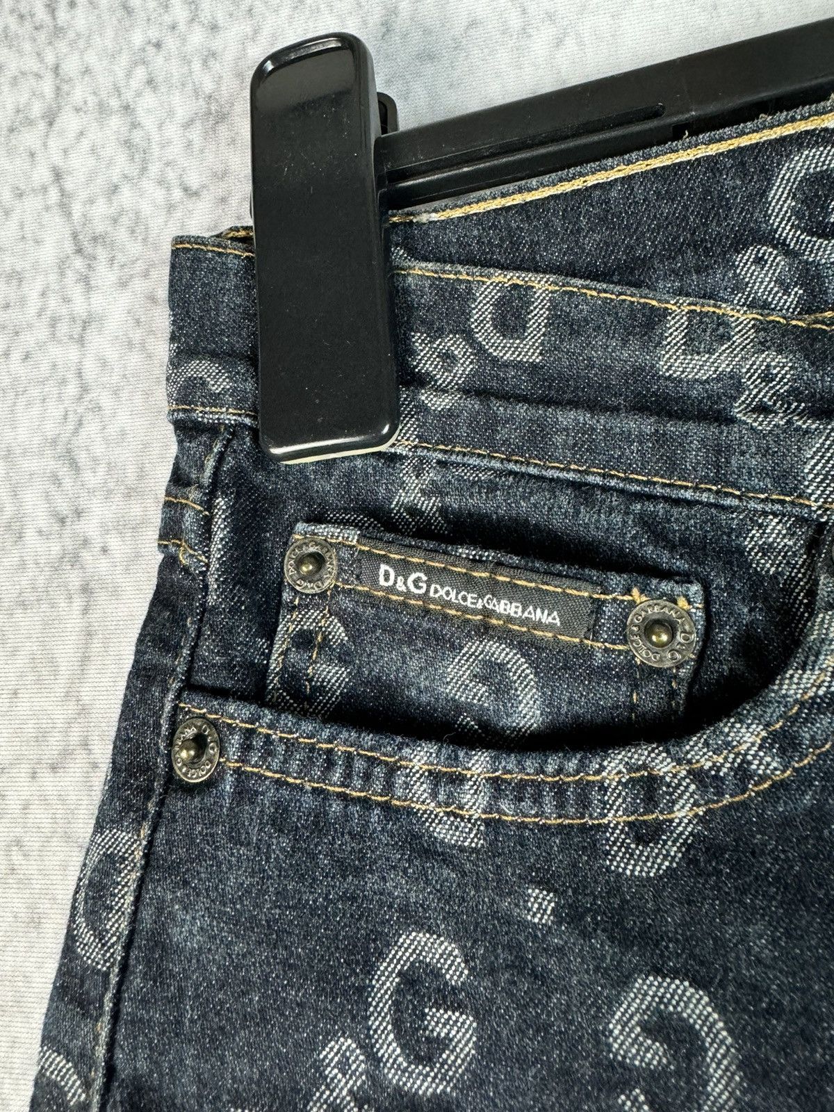 Dolce & Gabbana RARE! Dolce & Gabbana D&G Monogram Denim Jeans Size US 28 / EU 44 - 9 Thumbnail