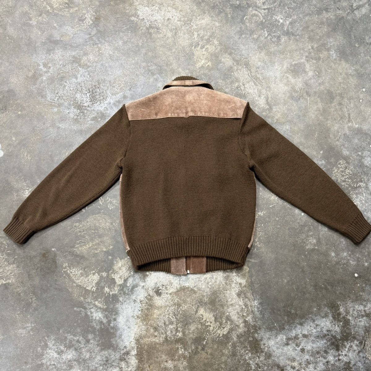 Sears Vintage 70s Repage Suede Knit Bomber Jacket Brown L Size US L / EU 52-54 / 3 - 6 Thumbnail