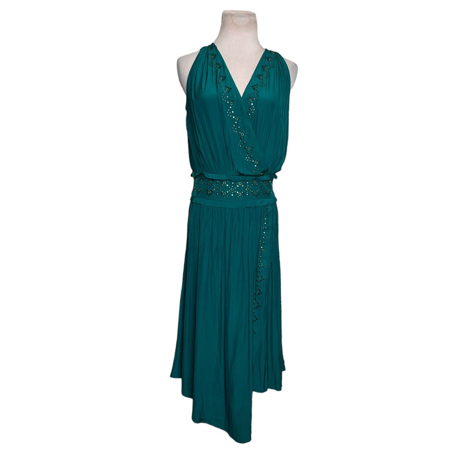 Ramy Brook Ramy Brook emerald embellished draped cocktail dress size XS Size XS / US 0-2 / IT 36-38 - 10 Thumbnail