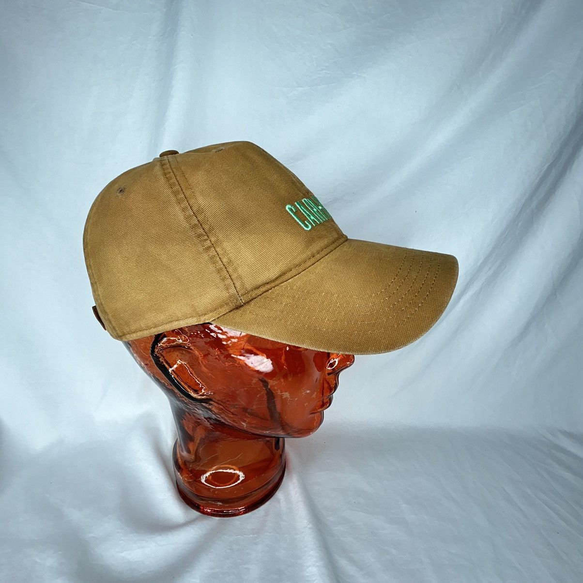 Carhartt Carhartt Canvas Wheat Embroidered Spell-Out Strapback Hat Size ONE SIZE - 2 Thumbnail