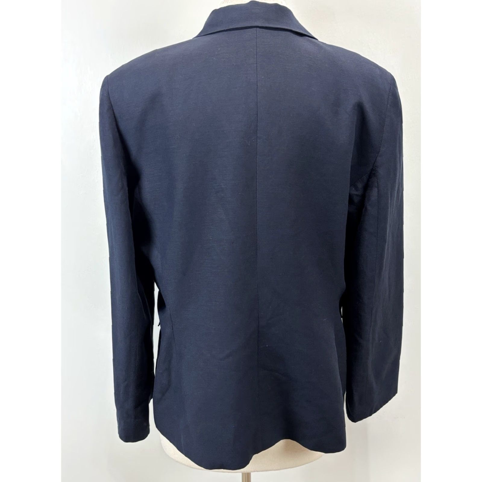 Vintage TAHARI 2 Pc Pant Suit Plus Size 18 Women’s Navy Linen Blend Business Size 40" / US 18 - 4 Thumbnail