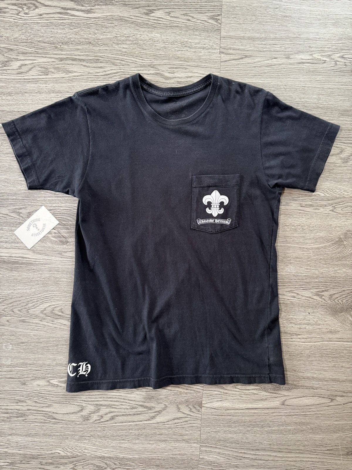 Chrome Hearts Chrome Hearts Black Triple Fleur Scroll Logo Tee 