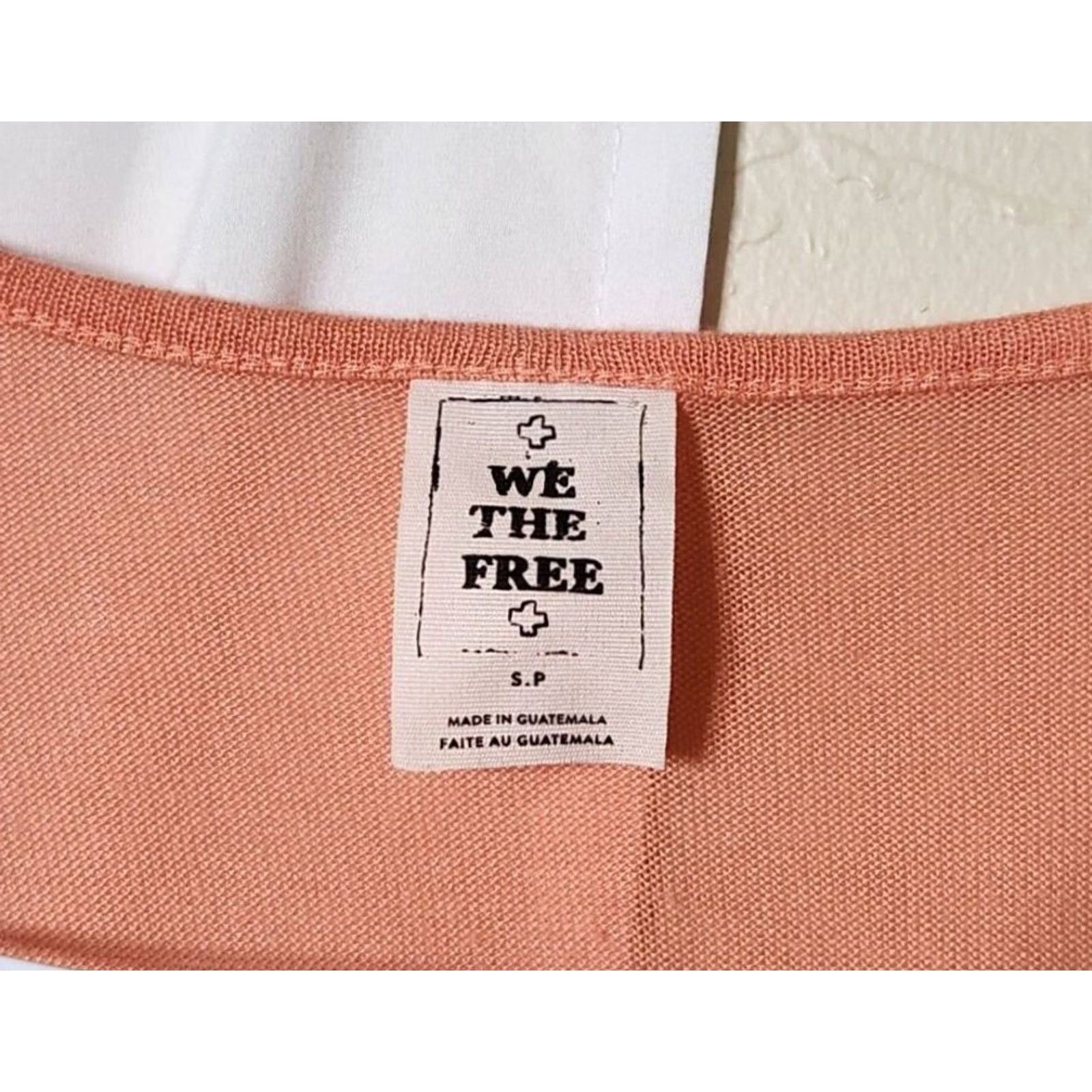 Free People Free People Womens S Hoffman Surplice Tee Short Sleeve Shirt Drape Blouse Coral Size S / US 4 / IT 40 - 5 Thumbnail