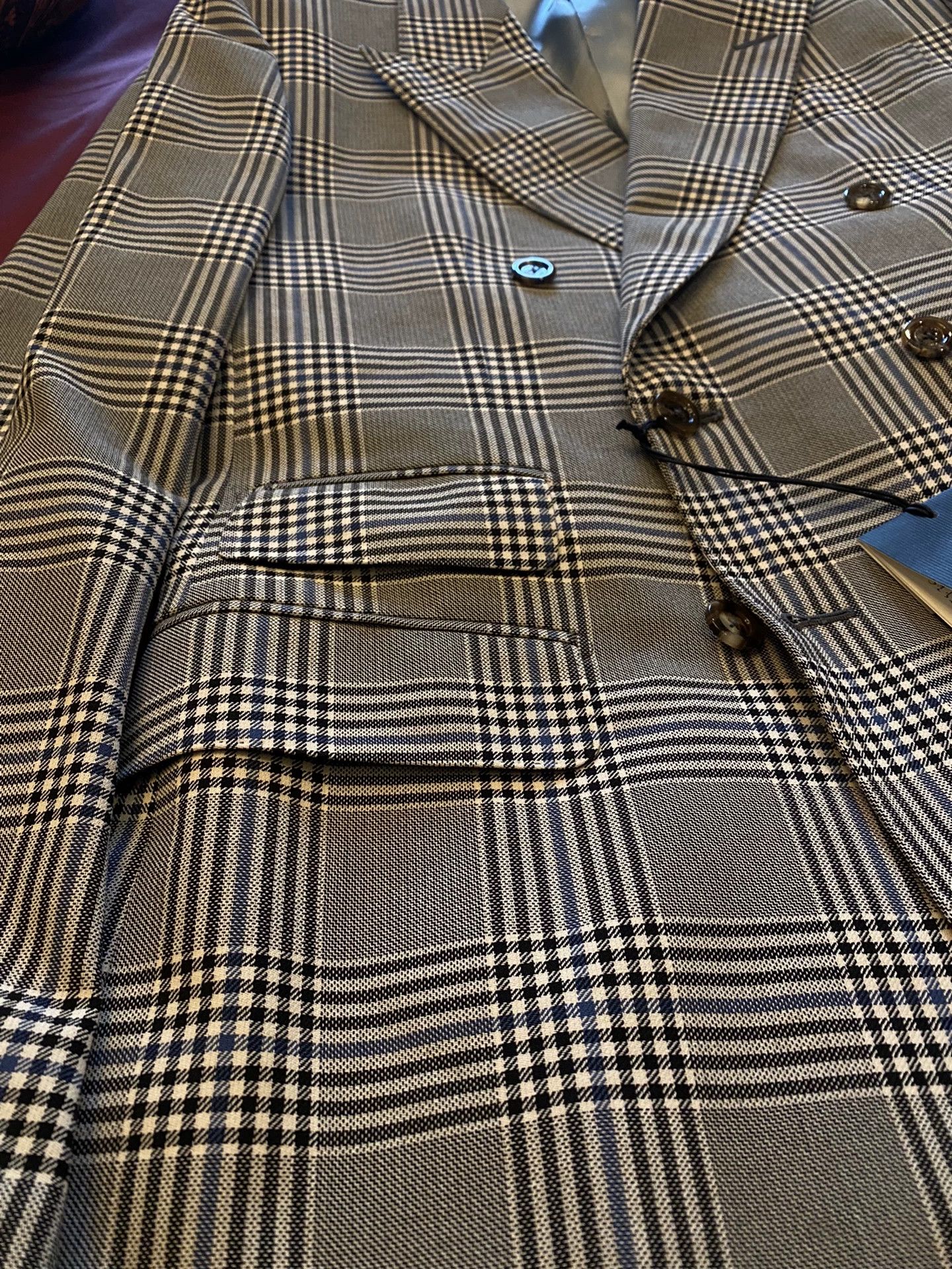 Gucci GUCCI Double Breasted Check Wool Suit 50R Size 50R - 7 Thumbnail