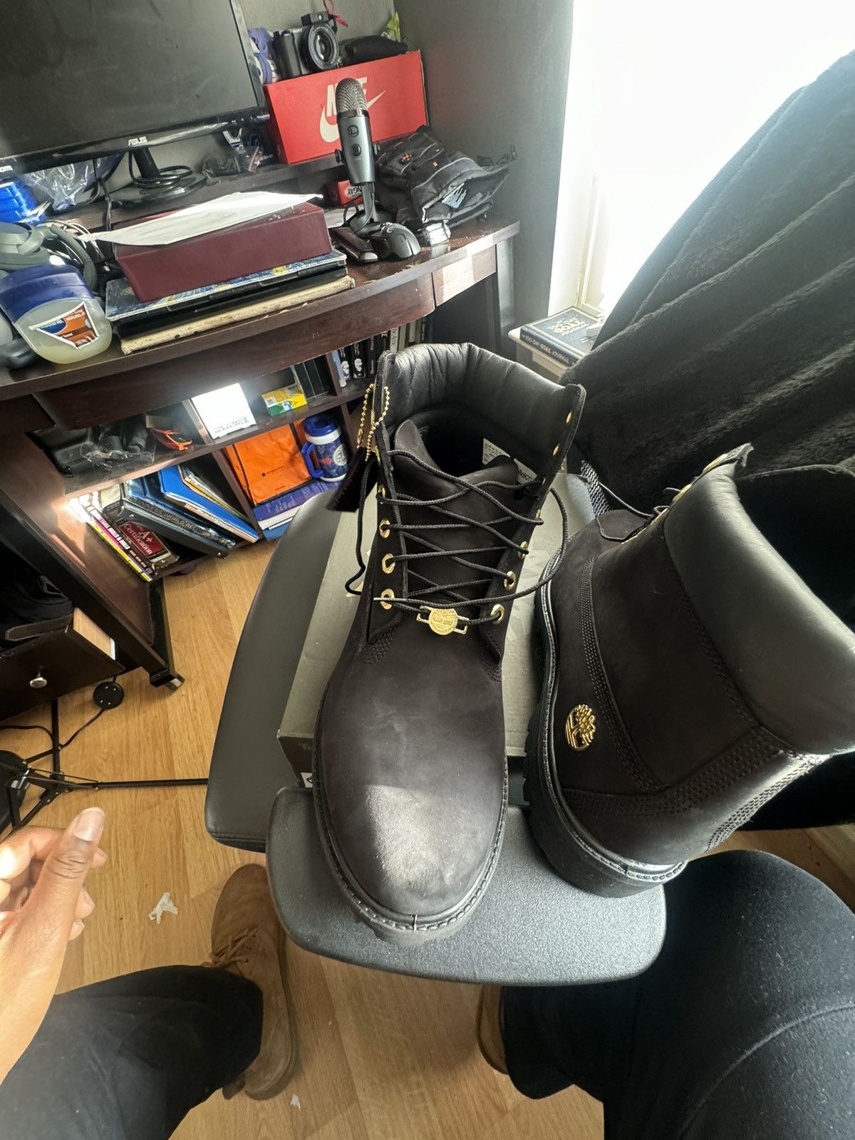 Timberland Timberland Premium Waterproof Boot Black Nubuck Size US 13 / EU 46 - 9 Thumbnail