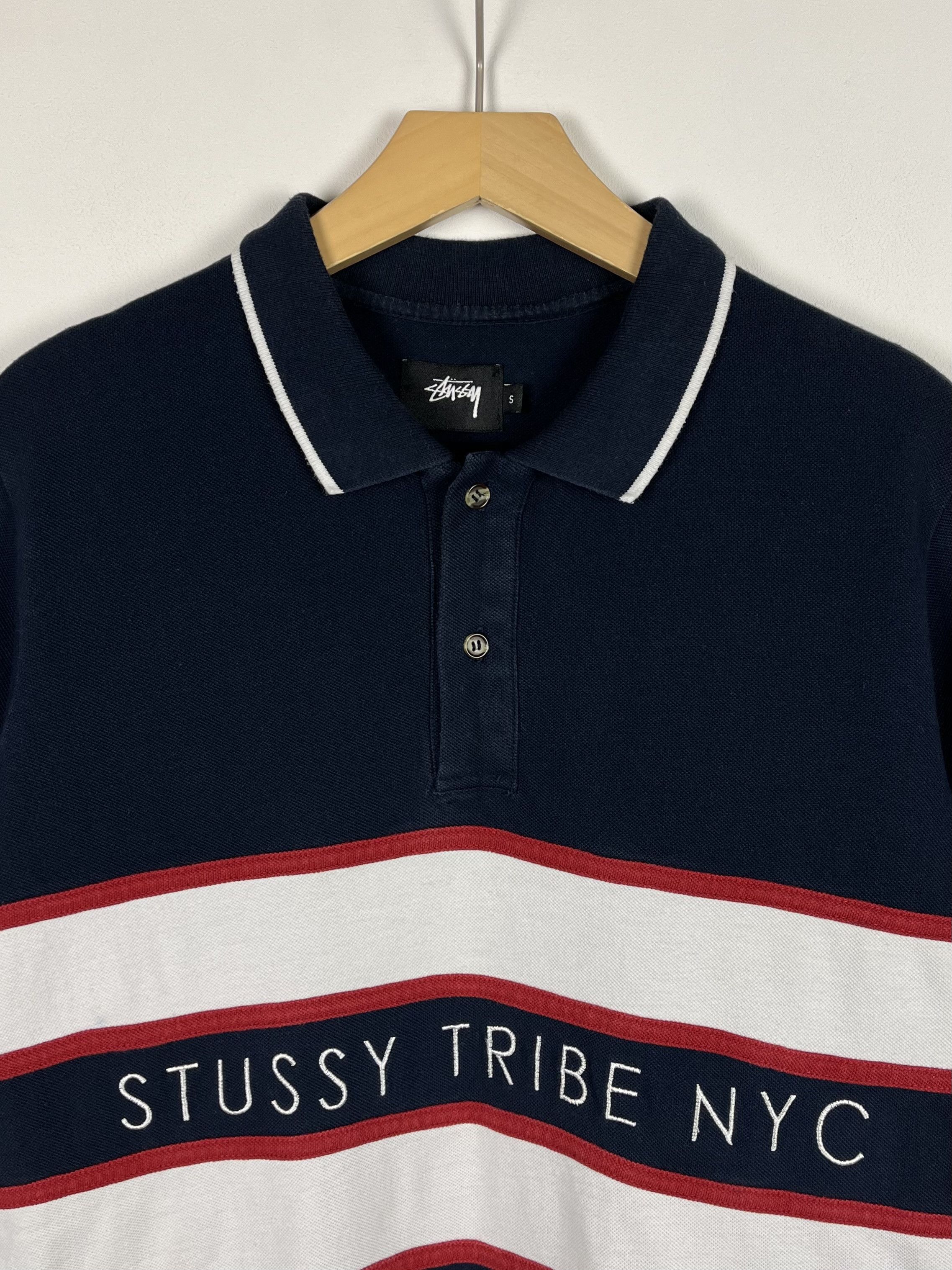 Stussy Vintage Stussy Tribe NYC Big Logo Polo Shirt 00’s Size US S / EU 44-46 / 1 - 6 Thumbnail
