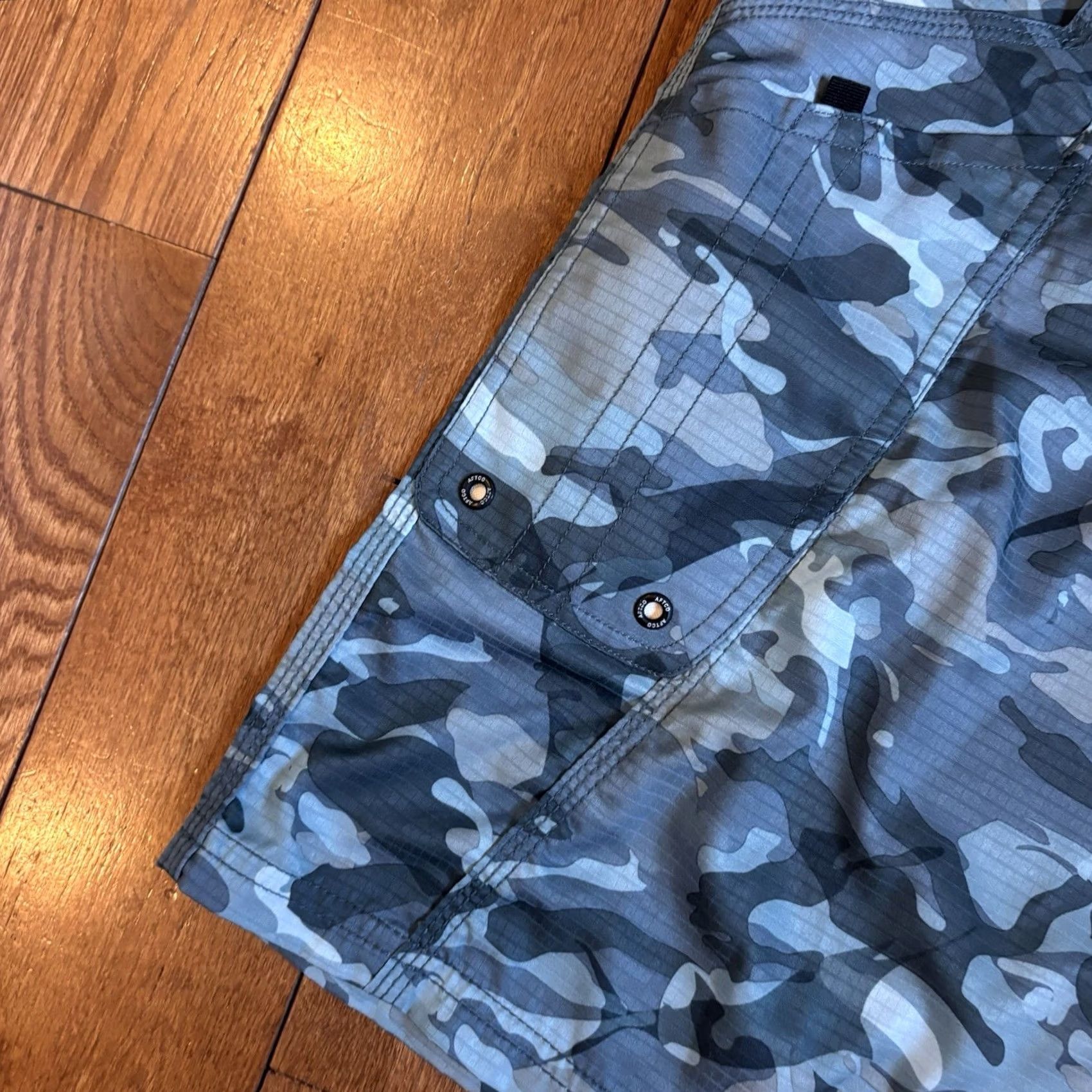 Vintage NWOT AFTCO Cargo Shorts 10" Blue Camo sz 42 Mens Regular Size US 42 / EU 58 - 6 Thumbnail
