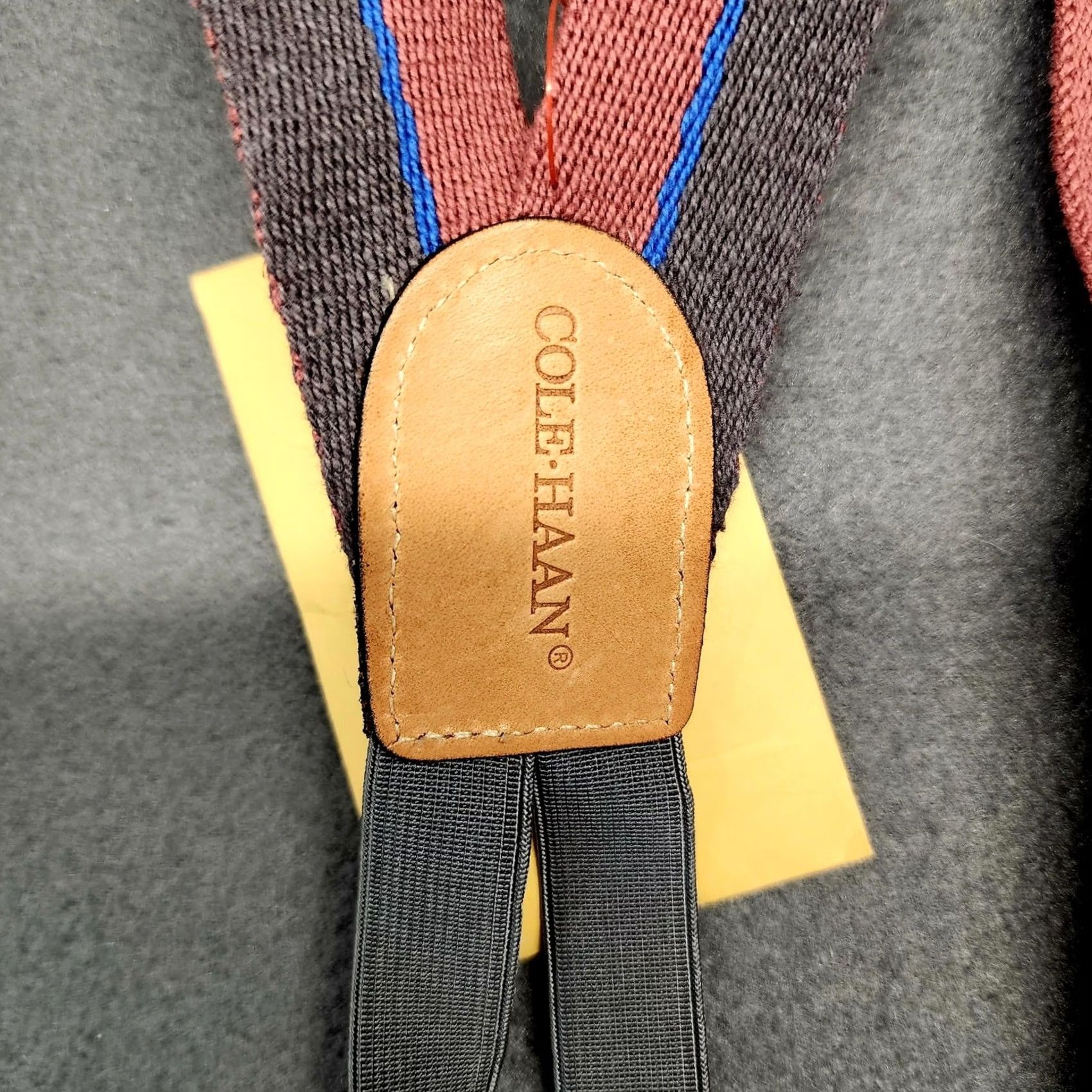 Cole Haan Cole Haan Suspenders Black Burgundy Blue Men's Suspender Button Pack Included Size ONE SIZE - 2 Thumbnail