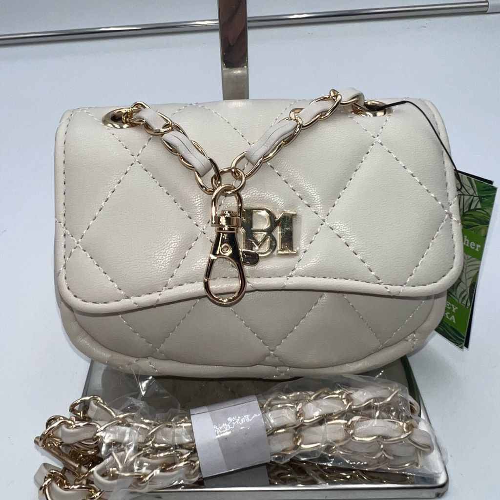 Badgley Mischka Badgley Mischka vegan Leather Off White Mini Bag Size ONE SIZE - 2 Thumbnail