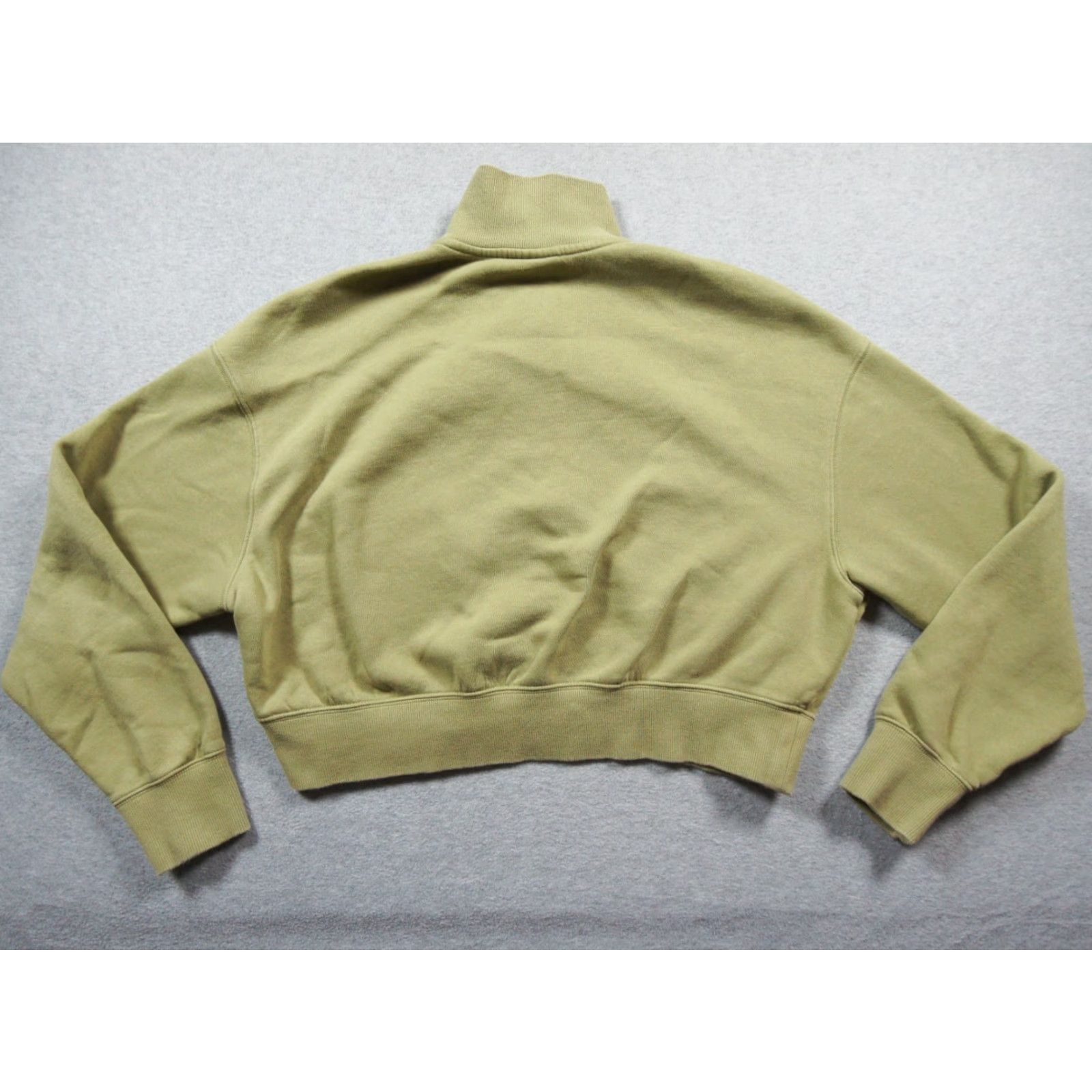 Nike Nike Sweatshirt Women Medium Green Fleece Half Zip Pullover Cropped Fit Ladies Size M / US 6-8 / IT 42-44 - 4 Thumbnail