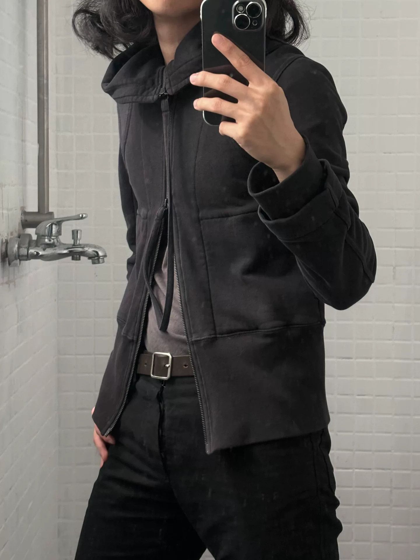 Ann Demeulemeester black tailored zip-up sweatshirt Size XXS / US 00 / IT 34 - 1 Thumbnail