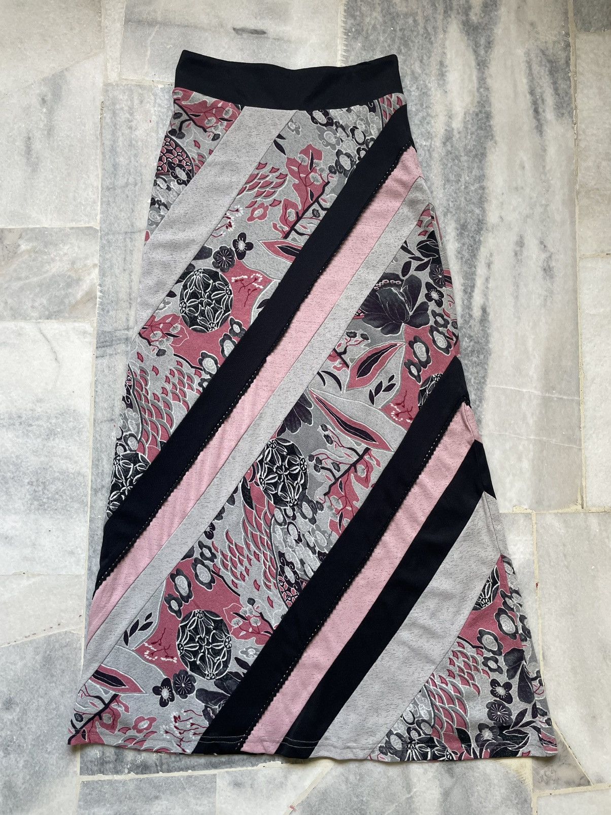 If Six Was Nine Vintage Ozz On Oriental Design Mesh Skirt Size 25" / US 0 / IT 36 - 1 Thumbnail