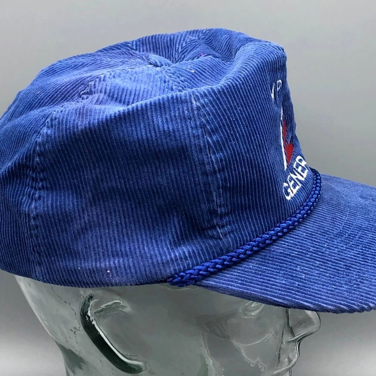 Coal VINTAGE Blue Corduroy Rope Trucker Hat Cap Snapback General Coal Mining 80s 90s Mens Size ONE SIZE - 3 Thumbnail