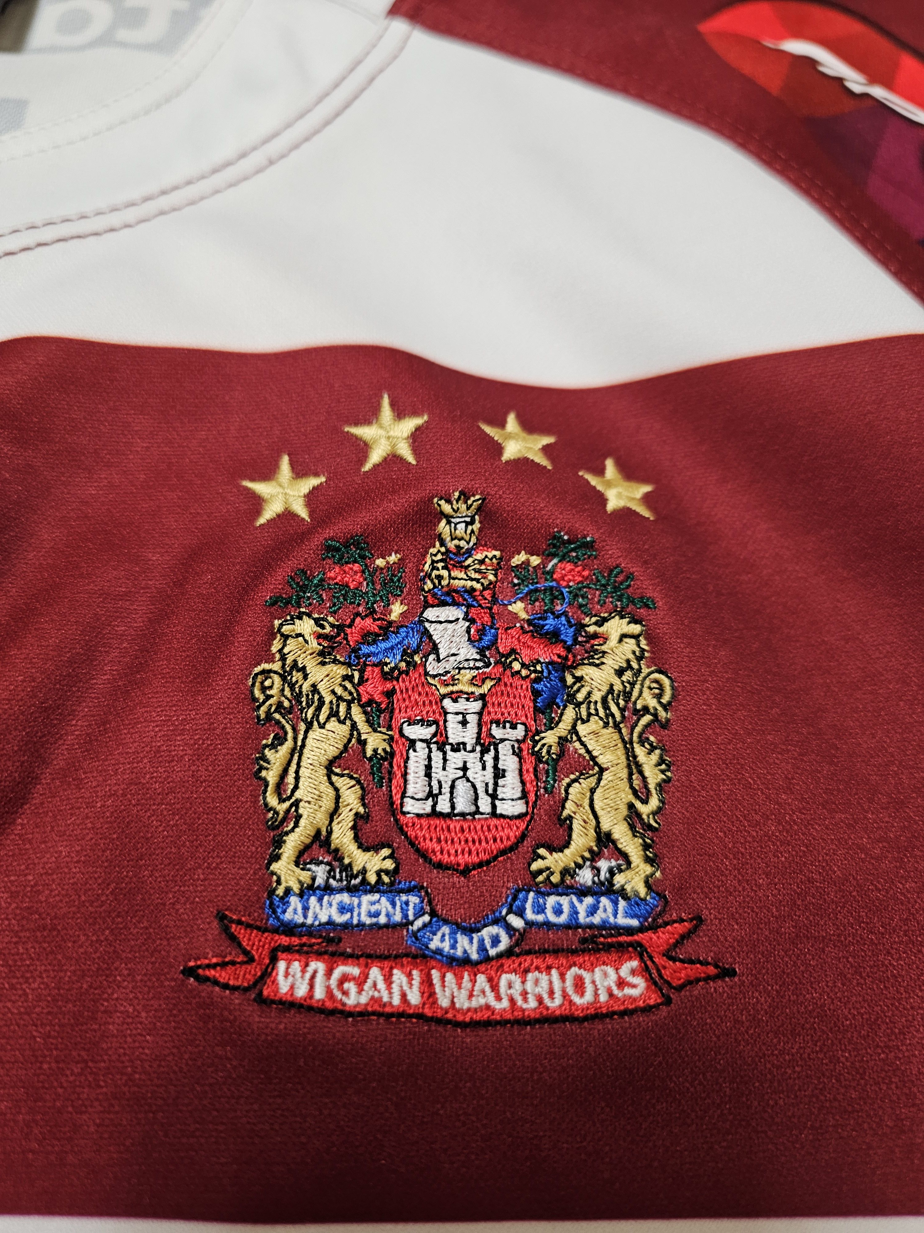Errea WIGAN WARRIORS 2016 2018 JERSEY ENGLAND RUGBY JERSEY RUGBY Size US M / EU 48-50 / 2 - 4 Thumbnail