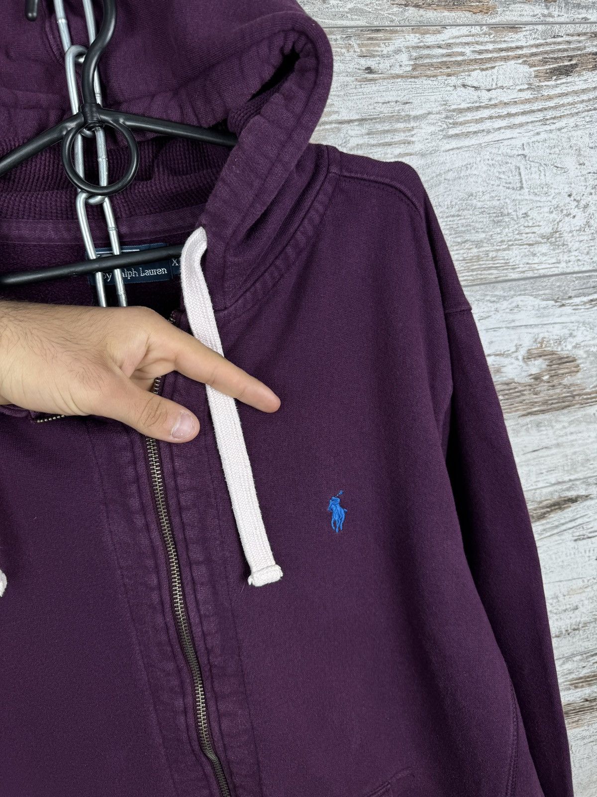 Polo Ralph Lauren × Vintage Mens Vintage Polo Ralph Lauren zip hoodie Chief Keef jacket Size US XL / EU 56 / 4 - 2 Thumbnail