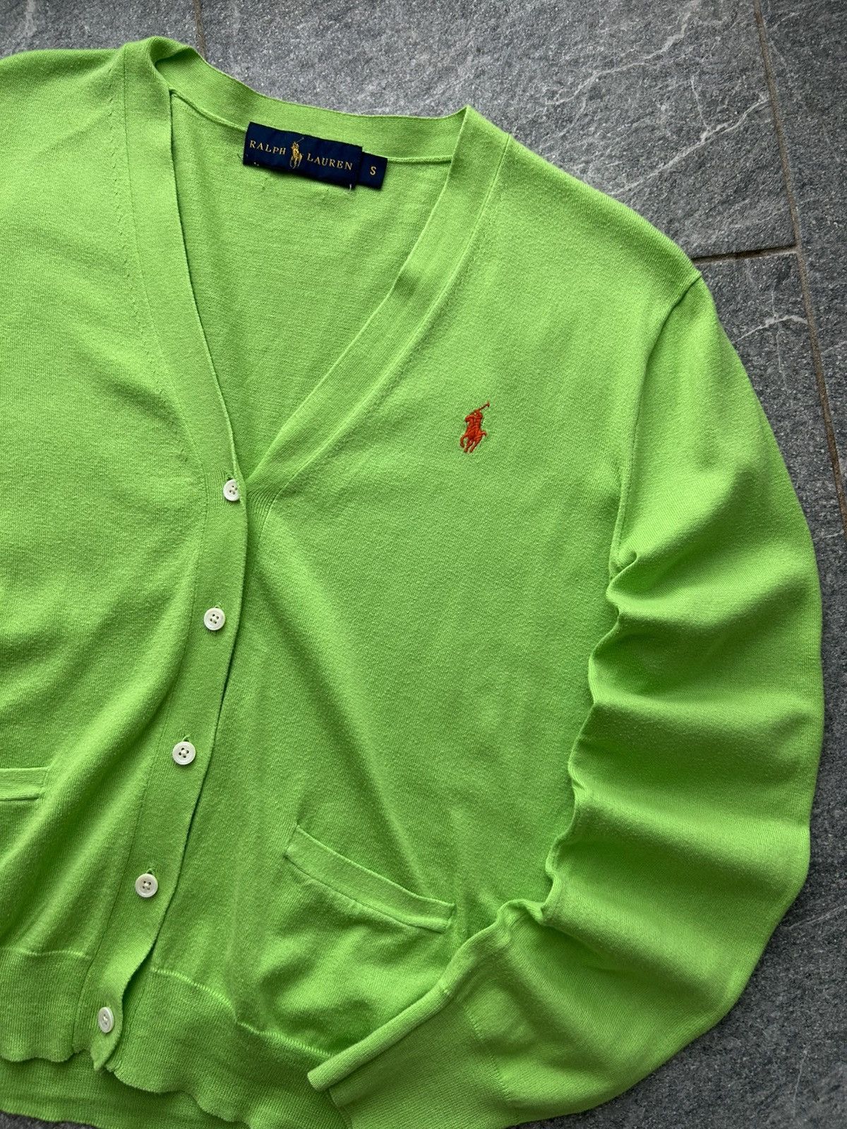 Polo Ralph Lauren Vintage sweatshirt cardigan green PRL polo Ralph Lauren Size S / US 4 / IT 40 - 4 Thumbnail