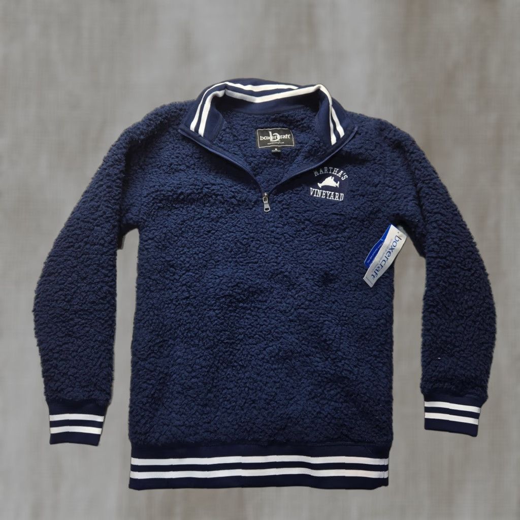 Vintage Boxercraft Sweater Shirt Women S Blue Cozy Warm Sherpa Fleece Pullover Casual Winter Fall 90s? Size S / US 4 / IT 40 - 1 Thumbnail