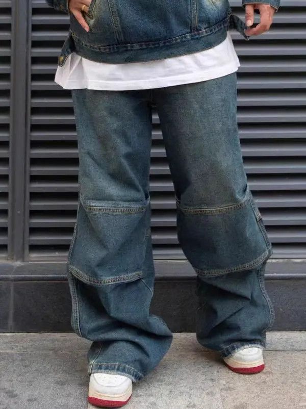 VIBE Street Hip Hop Washed Heavy Jeans Size US 32 / EU 48 - 3 Thumbnail