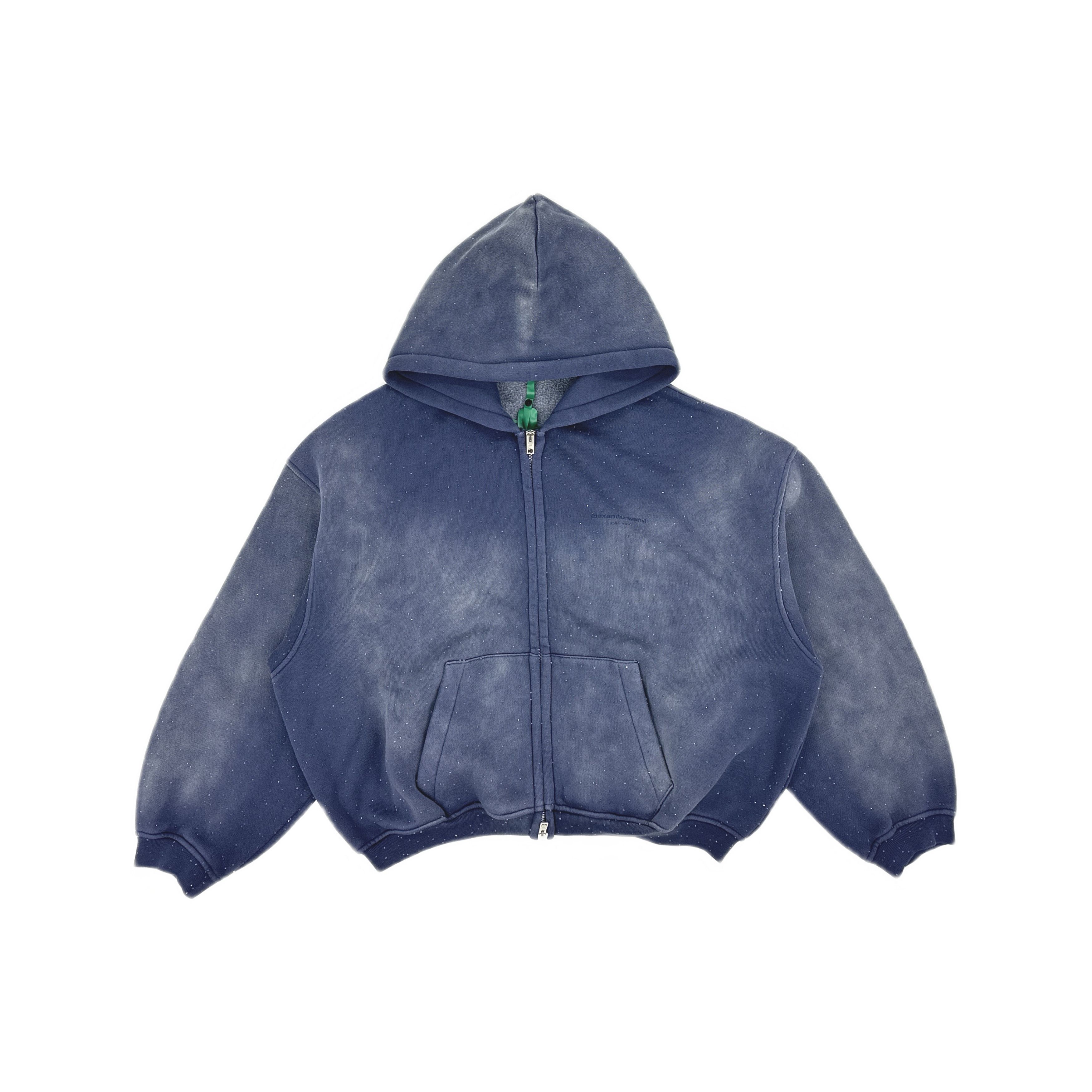 Alexander Wang Alexander Wang Washed Granite Zip Up Hoodie Size S
