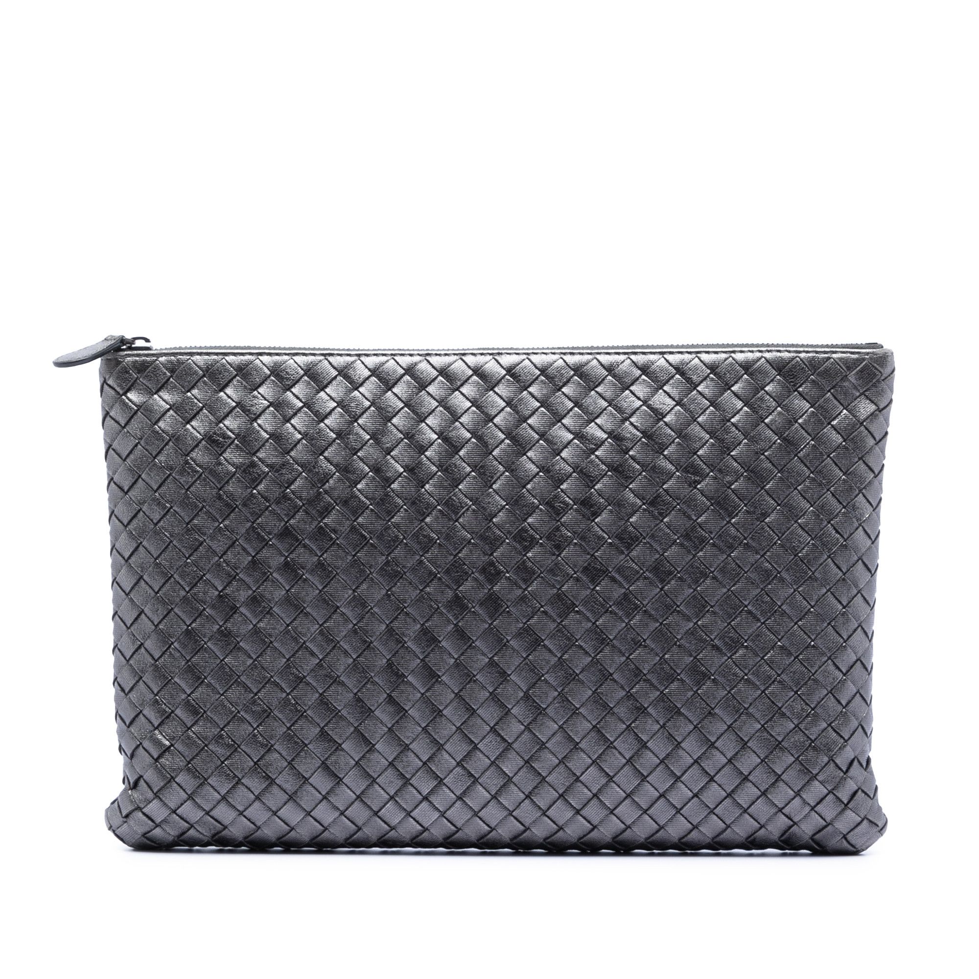 Bottega Veneta Bottega Veneta Metallic Nappa Intrecciato Clutch Size ONE SIZE - 1 Thumbnail
