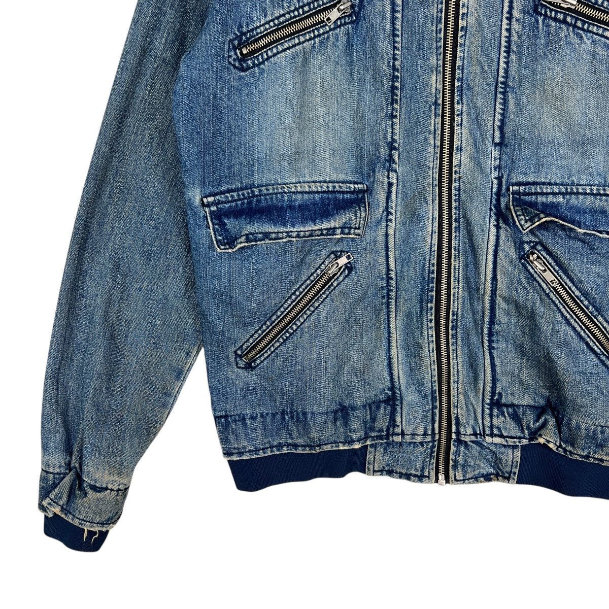 Japanese Brand 🔥 BREATH MINT NUMBER NINE DYED DENIM BOMBER JACKET Size US M / EU 48-50 / 2 - 6 Thumbnail