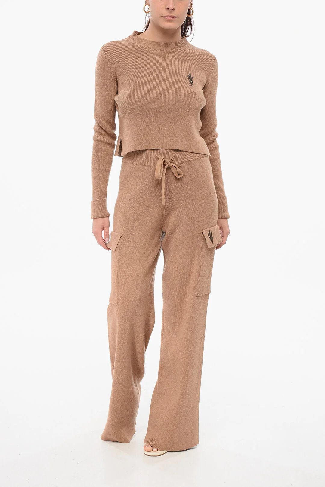 Amiri og1mm0426 Cashmere-Blend Cargo Pant in Beige Size 30" / US 8 / IT 44 - 4 Thumbnail