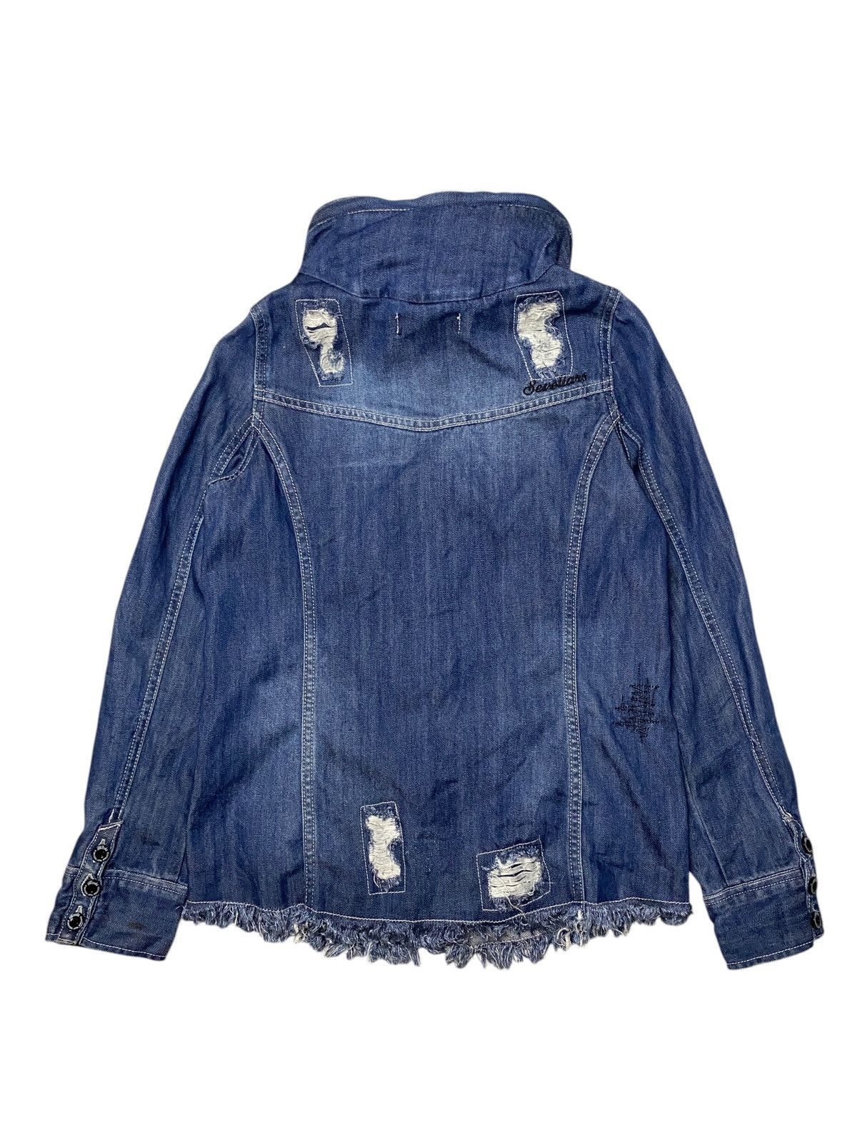 If Six Was Nine 2000's Backs Sevelians Bono Poem Denim Jacket Size US S / EU 44-46 / 1 - 3 Thumbnail