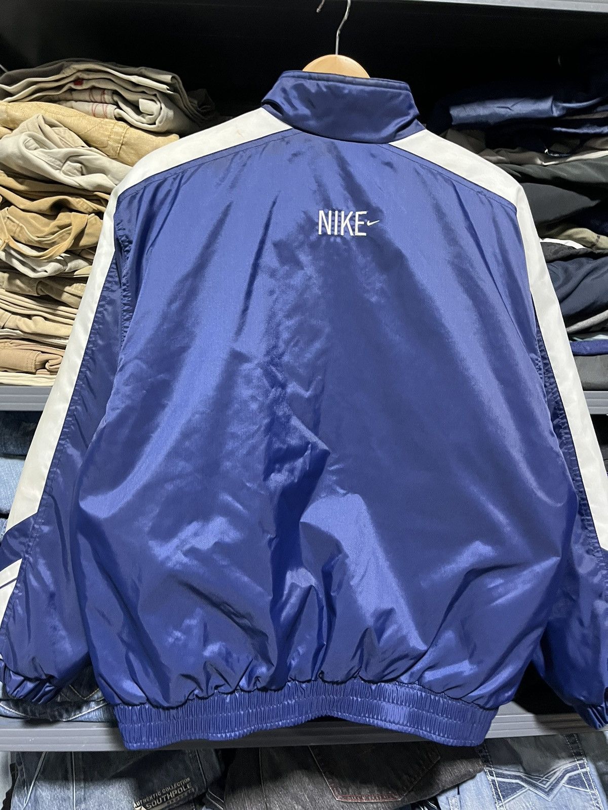 Nike × Vintage Crazy Vintage 90s Nike Swoosh Essential Zip-Up Windbreaker Size US M / EU 48-50 / 2 - 6 Thumbnail