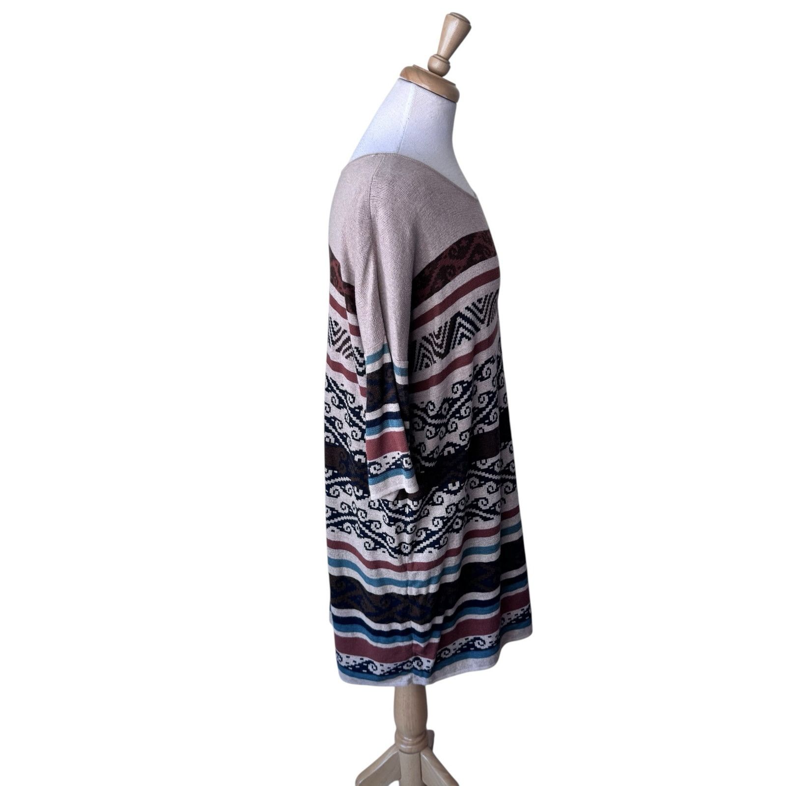 Other PERUVIAN CONNECTION Chiclayo Tunic in SAND 100% Pima Cotton Size M / US 6-8 / IT 42-44 - 4 Thumbnail