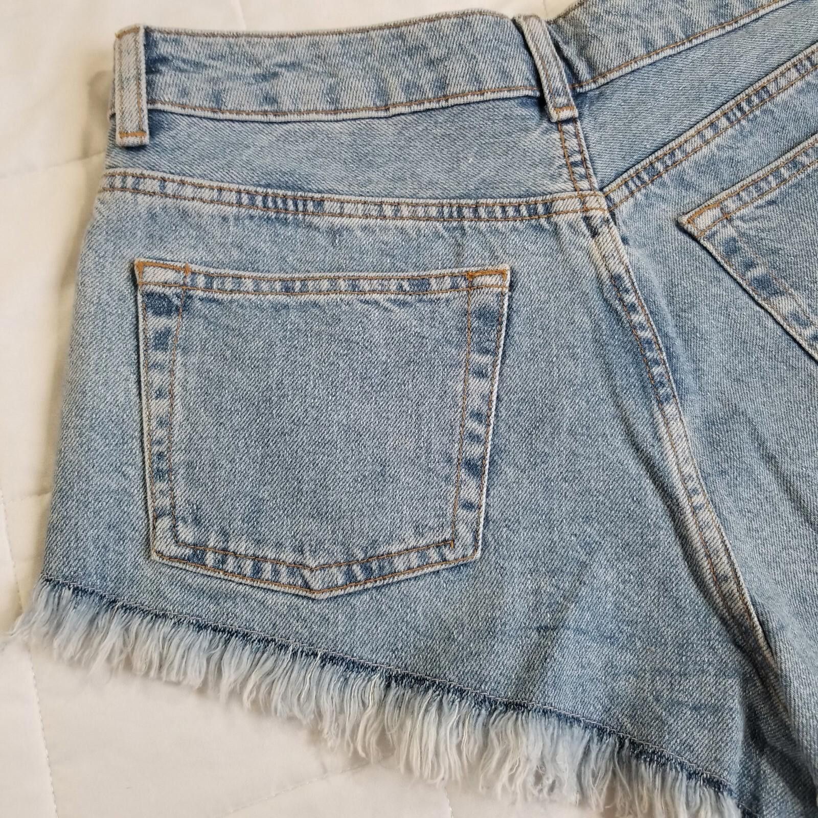 Topshop TopShop Womens Kiri Denim Jean Shorts High Waisted Size 6 Size 28" / US 6 / IT 42 - 7 Thumbnail