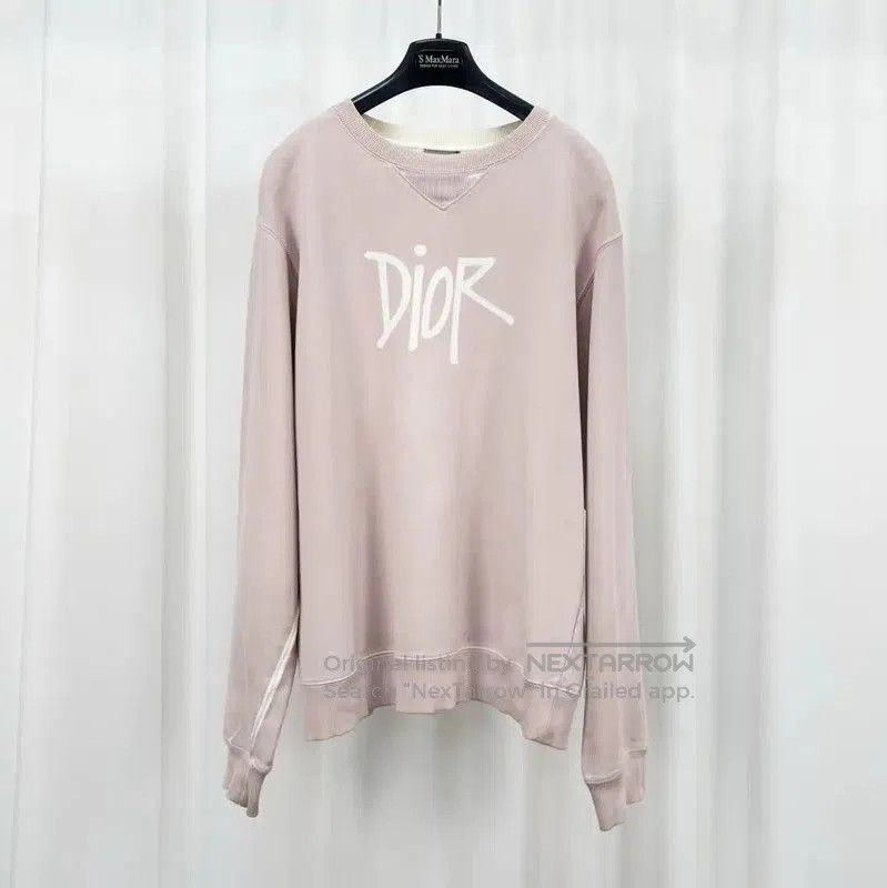 Dior Dior Logo Pink Cotton Long Sleeve Sweatshirt . Size US M / EU 48-50 / 2 - 1 Thumbnail