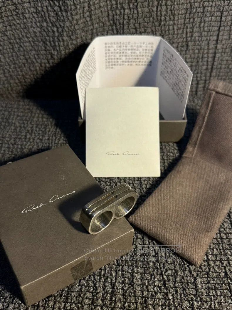 Rick Owens Rick Owens Two-finger Ring Size ONE SIZE - 1 Thumbnail