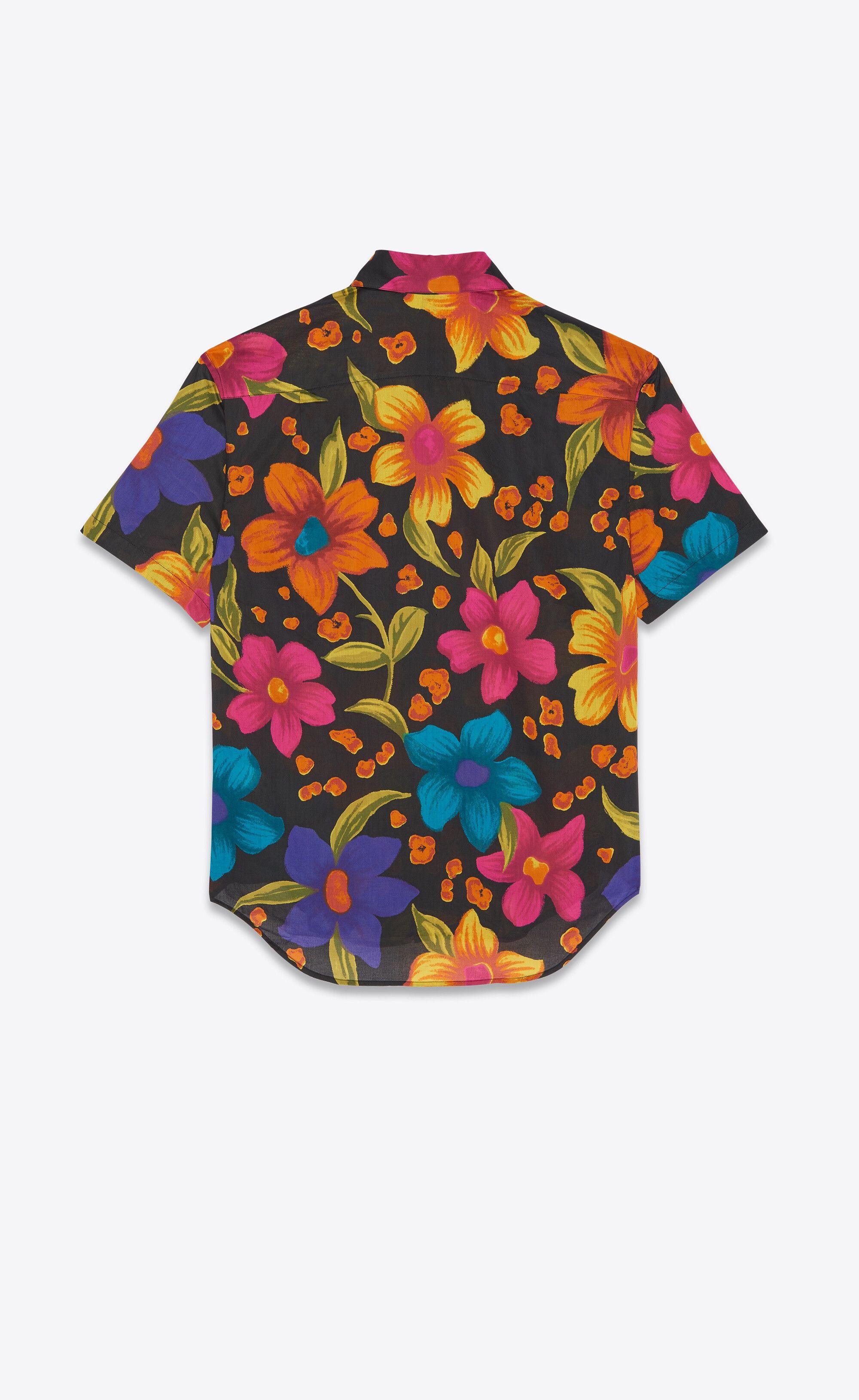 Saint Laurent Paris o1bcso1str0625 Yves Collar Shirt In Floral in Multicolor Size US L / EU 52-54 / 3 - 2 Thumbnail