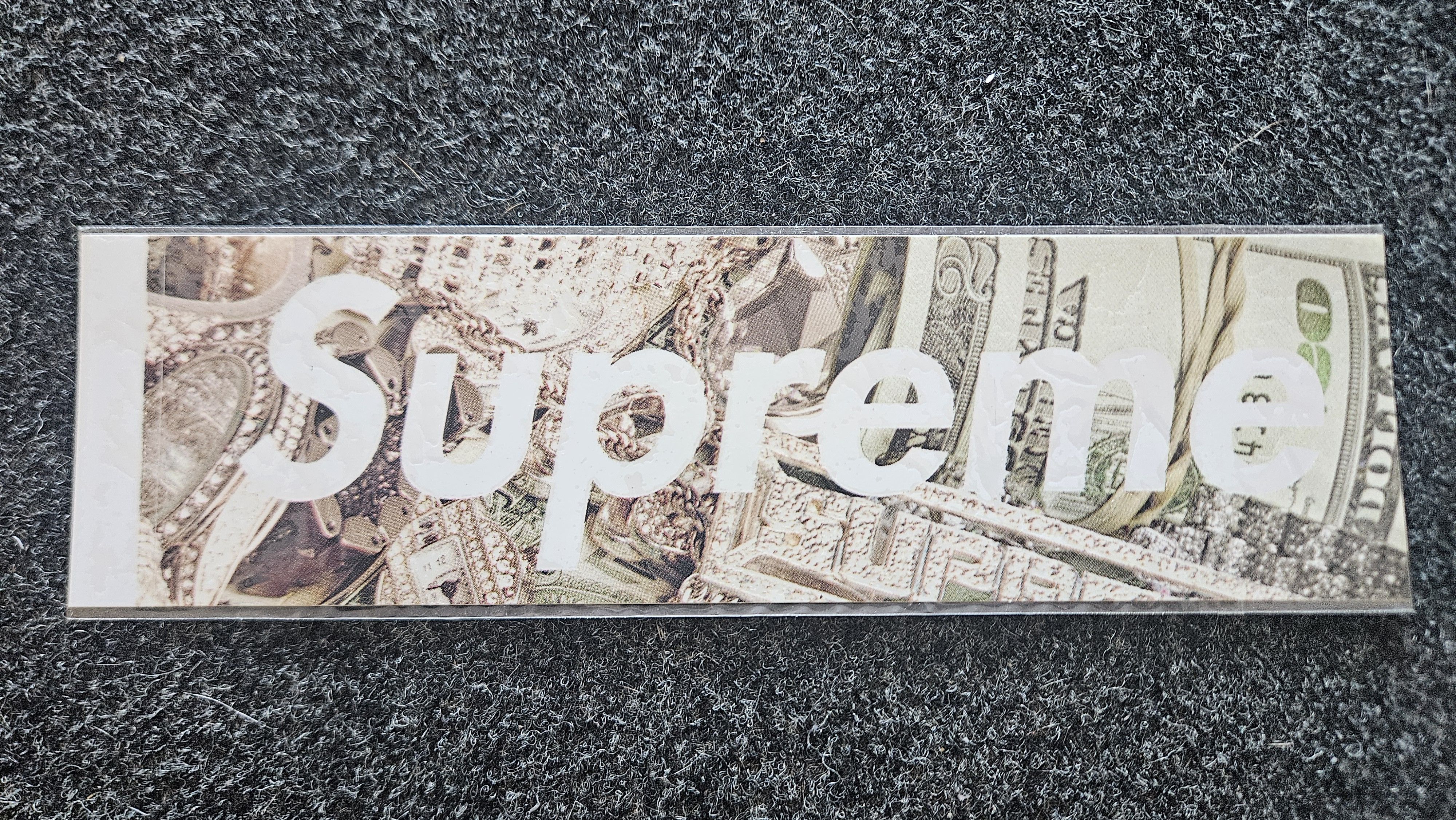 Supreme Supreme Money Box Logo Benjamin Franklin Sticker FW25