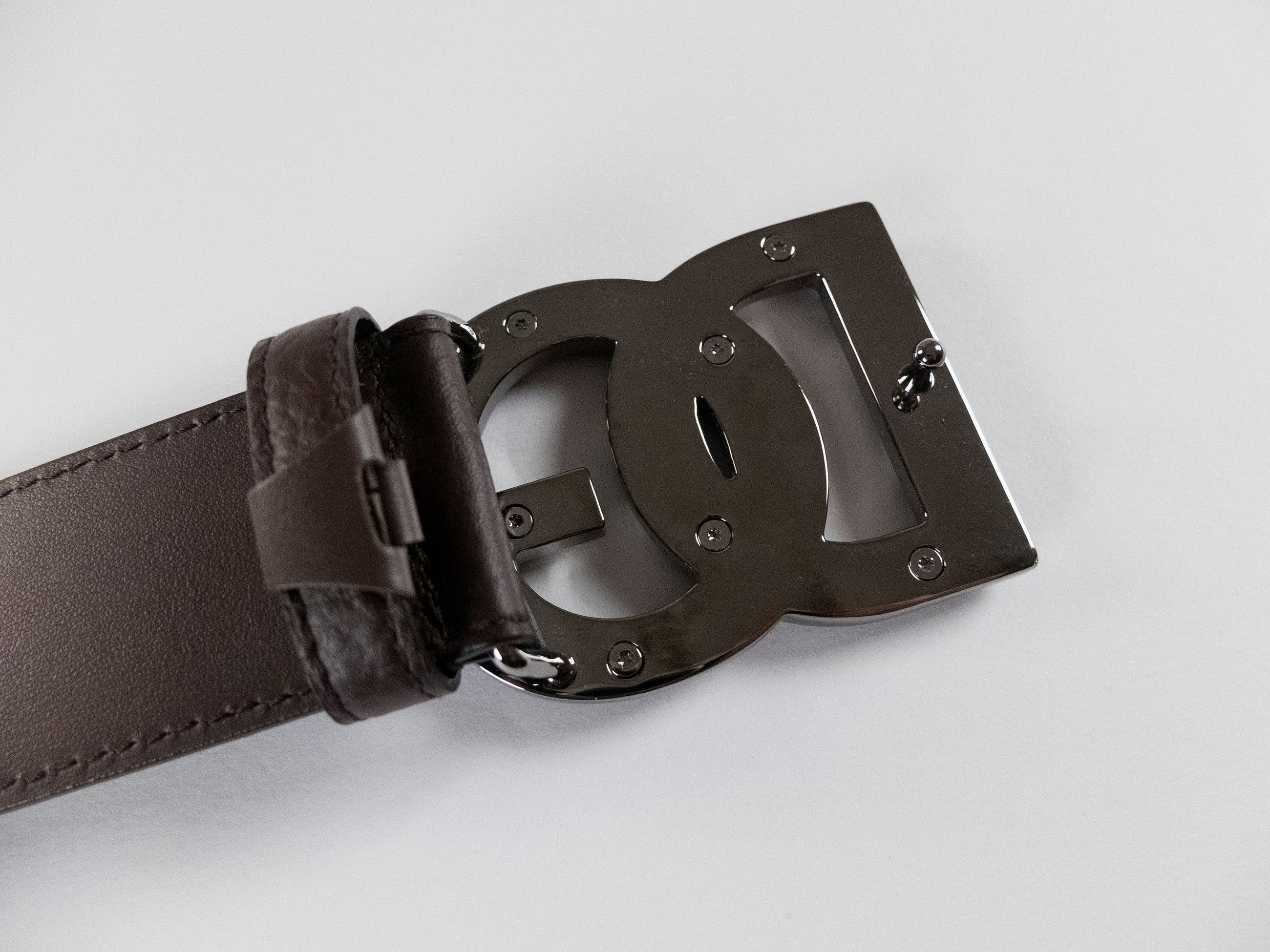 Dolce & Gabbana DOLCE & GABBANA brown DG buckle leather belt Size 95 Size 36 - 6 Thumbnail