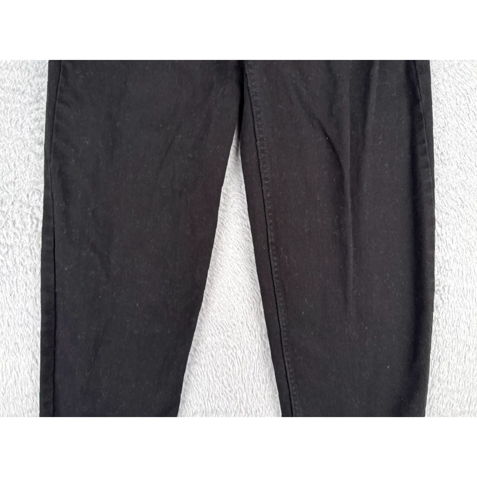 Vintage Divided Jeans Womens 0 Black Denim High Rise Tapered Bloused Hem Cotton 21x28 Size XS / US 0-2 / IT 36-38 - 3 Thumbnail