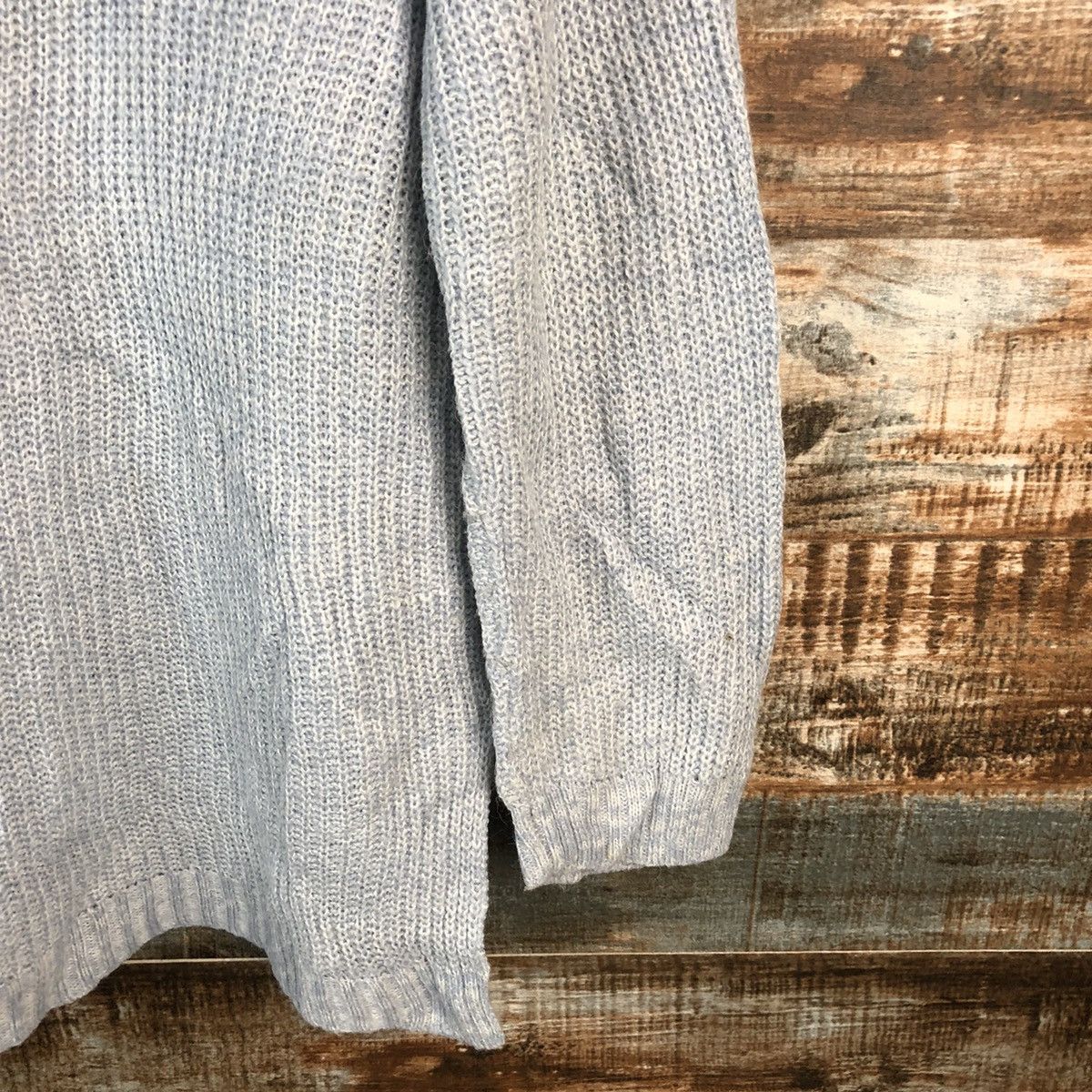 Homespun Knitwear × Japanese Brand Persodea Blue Knitwear #A2216 Size L / US 10 / IT 46 - 15 Thumbnail