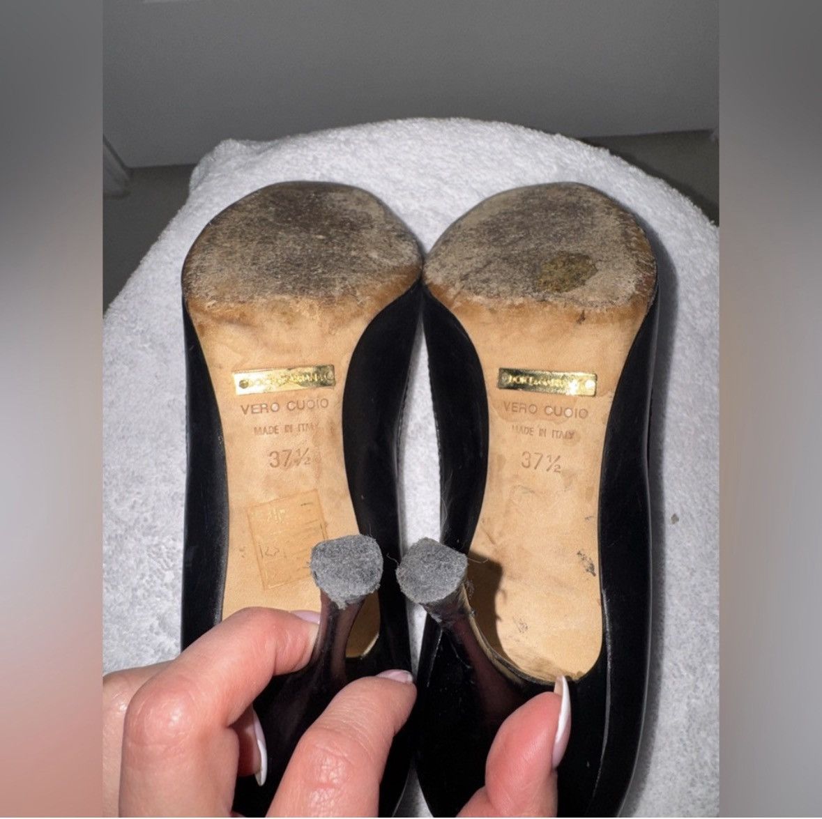 Dolce & Gabbana Dolce & Gabbana Peep Toe Buckle Heels/Size 7.5 Size US 7.5 / IT 37.5 - 7 Thumbnail