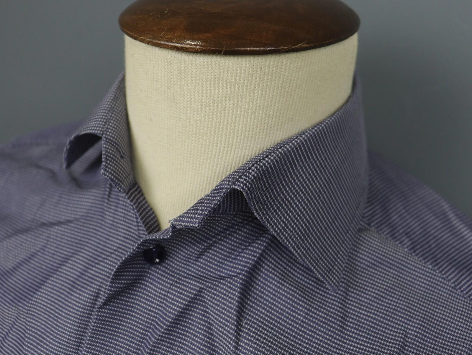 Eton Eton Black 100% Cotton Collared Button Up Dress Shirt Size M Size 38R - 8 Thumbnail