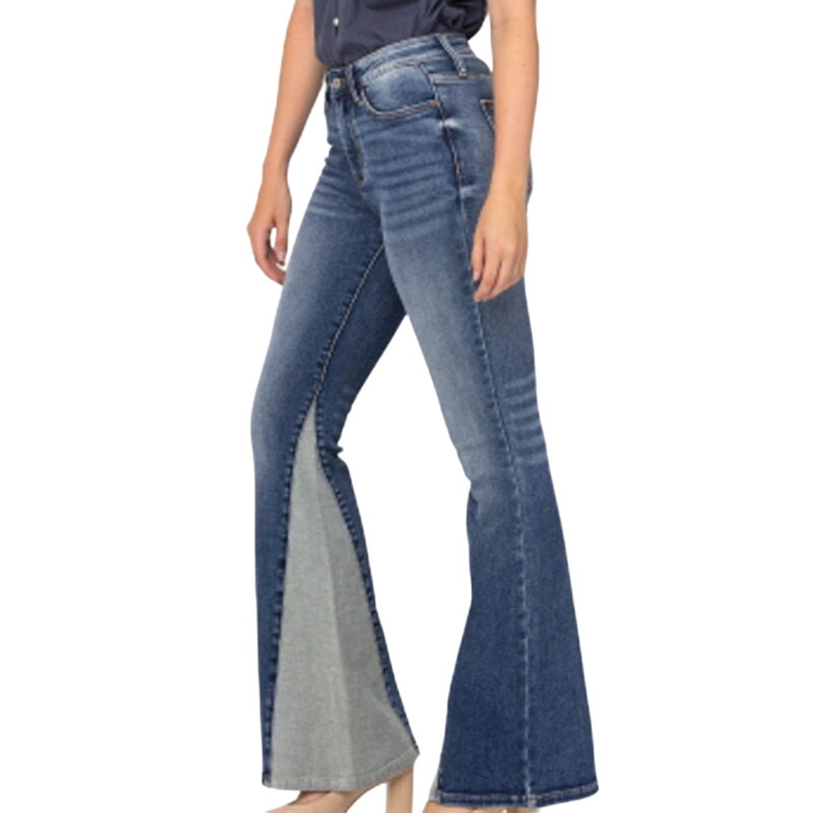 Judy Blue Judy Blue Mid Rise Flare Fit Leg Jeans Inseam Panel 13 31 Size 31" - 1 Thumbnail
