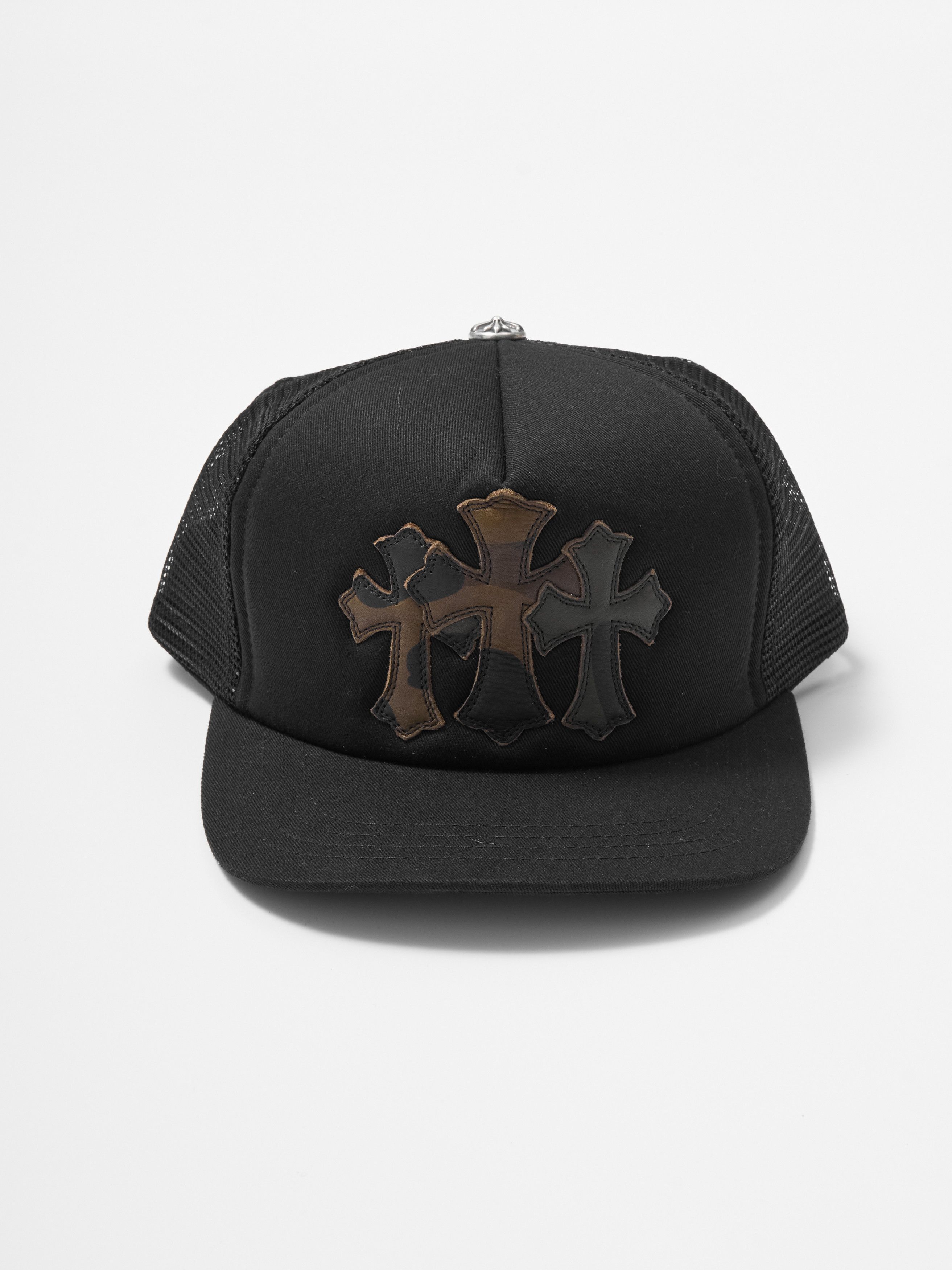 Chrome Hearts Chrome Hearts Cemetery Leather Patch Camo Trucker Hat black Size ONE SIZE - 1 Thumbnail