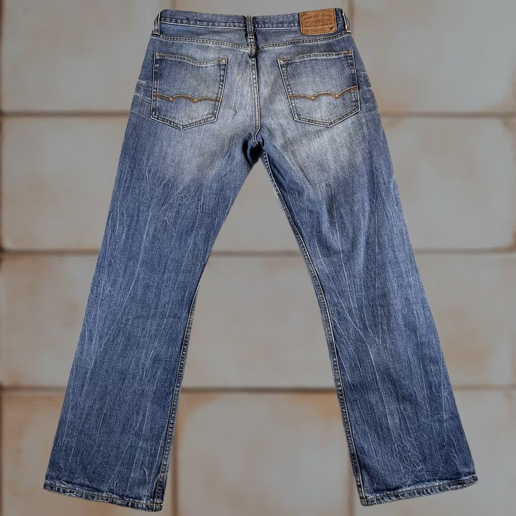 American Eagle Outfitters American Eagle Outfitters Jeans Bootcut 31x32 Blue Distressed 5-Pocket Denim Mens Regular Size US 31 - 1 Thumbnail