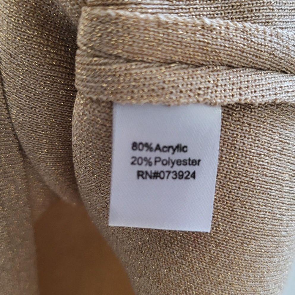 Other Ming Wang Sleeveless Blouse in Gold Shimmer - XL Size XL / US 12-14 / IT 48-50 - 4 Thumbnail