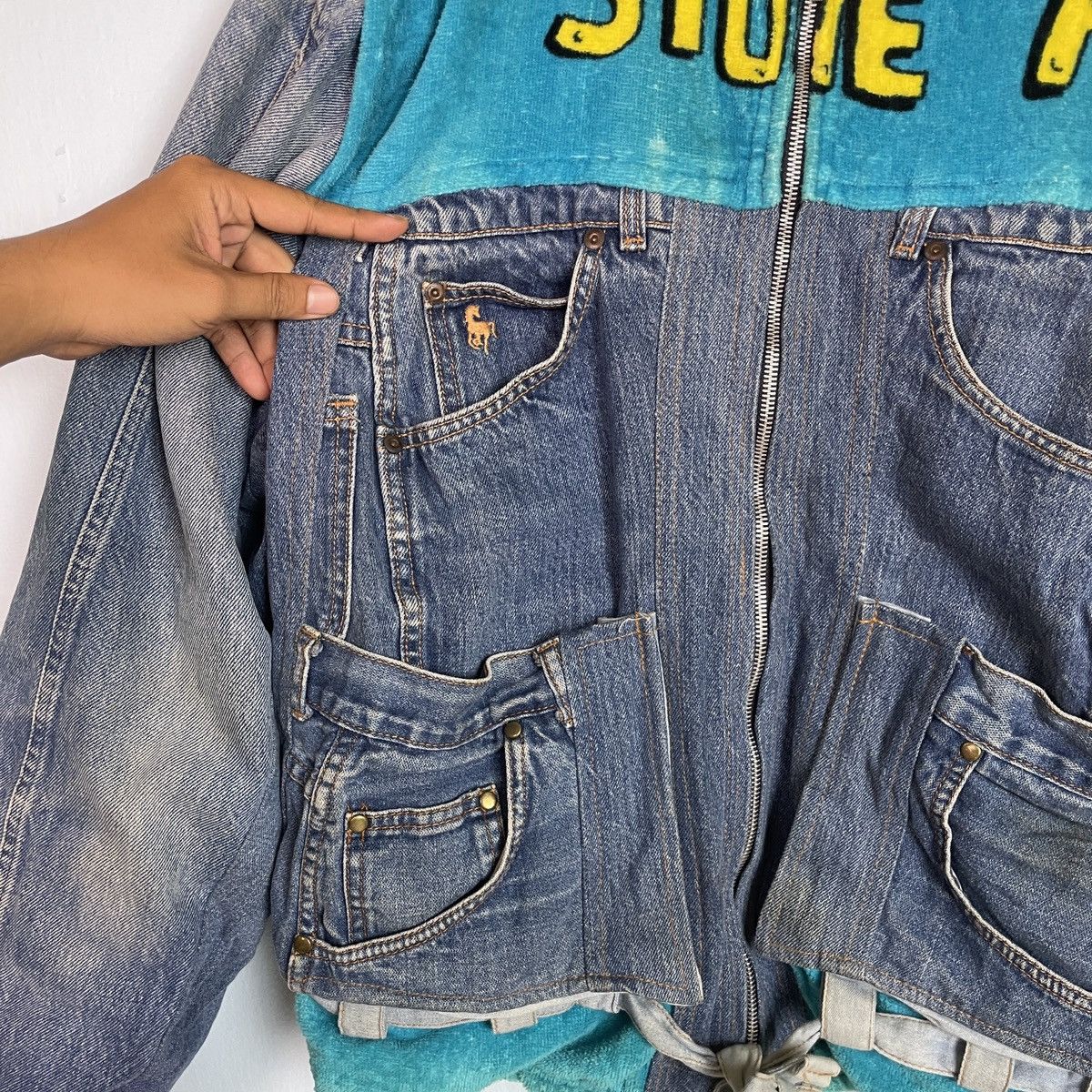 Too Cute Guetta Bros. Too Cute Stone Age Denim Jeans Designed Jacket Size US XXL / EU 58 / 5 - 14 Thumbnail