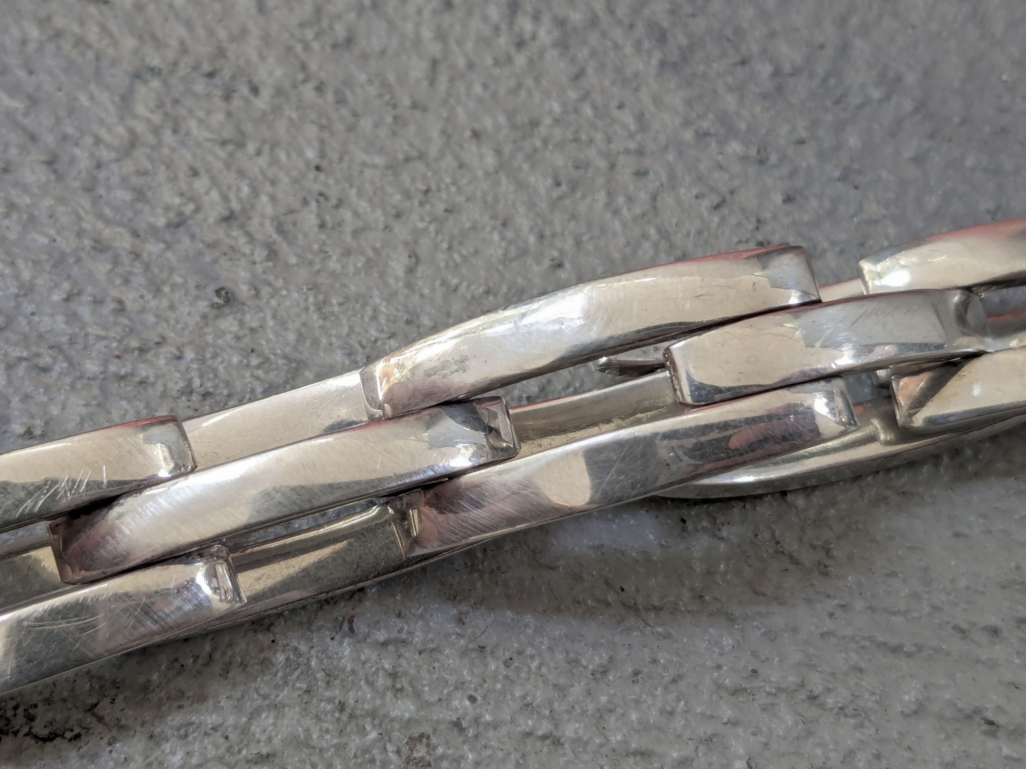 Gucci Gucci Sterling Silver Bracelet Panther Chain Link 7.25" Size ONE SIZE - 12 Thumbnail