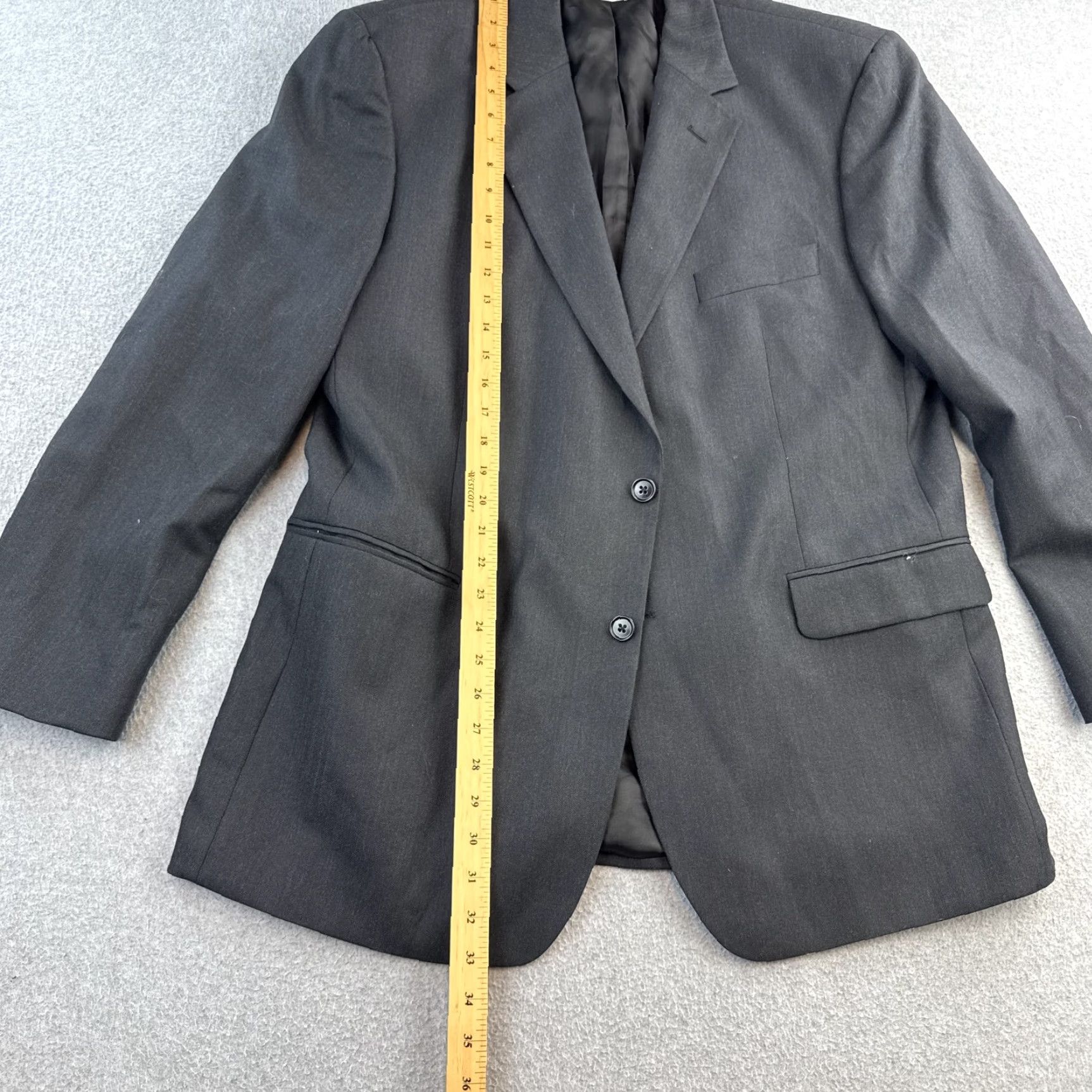 Brooks Brothers VINTAGE? Brooks Brothers 346 Suit Mens 46R Wool Blend Charcoal Gray Blazer Pants Set W42 L29 Two Piece 2 Piece Office Formal Wedding Mens Size 46R - 3 Thumbnail