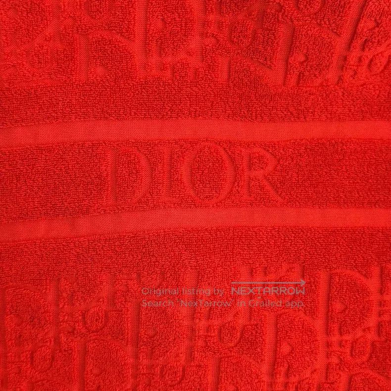 Dior Dior Red classic logo towel material hooded sweatshirt Size US L / EU 52-54 / 3 - 7 Thumbnail