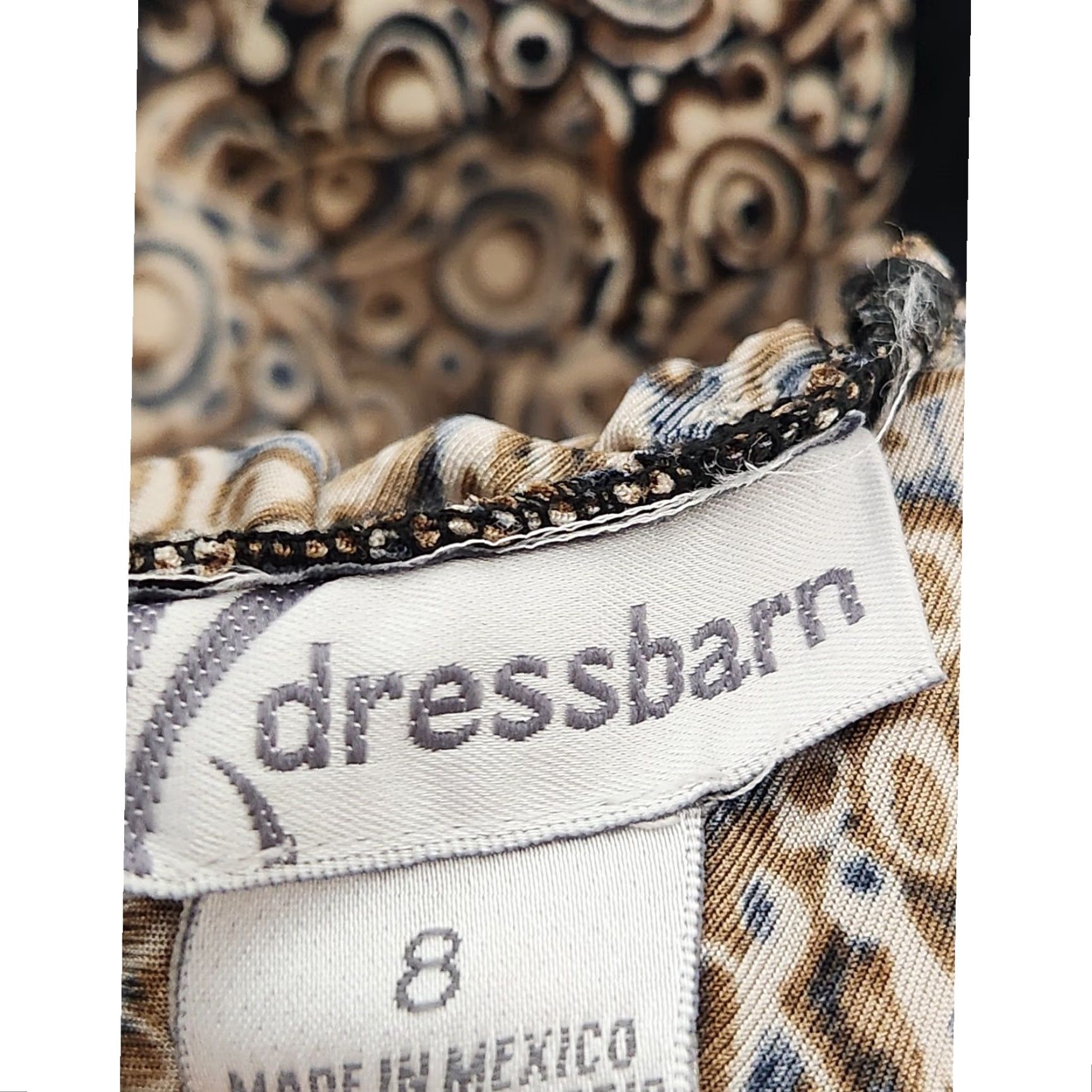 Vintage VINTAGE DressBarn Dress Geometric Art Halter Scrunch Brown Size 8 Boho Dress Length Midi Womens Size M / US 6-8 / IT 42-44 - 6 Thumbnail